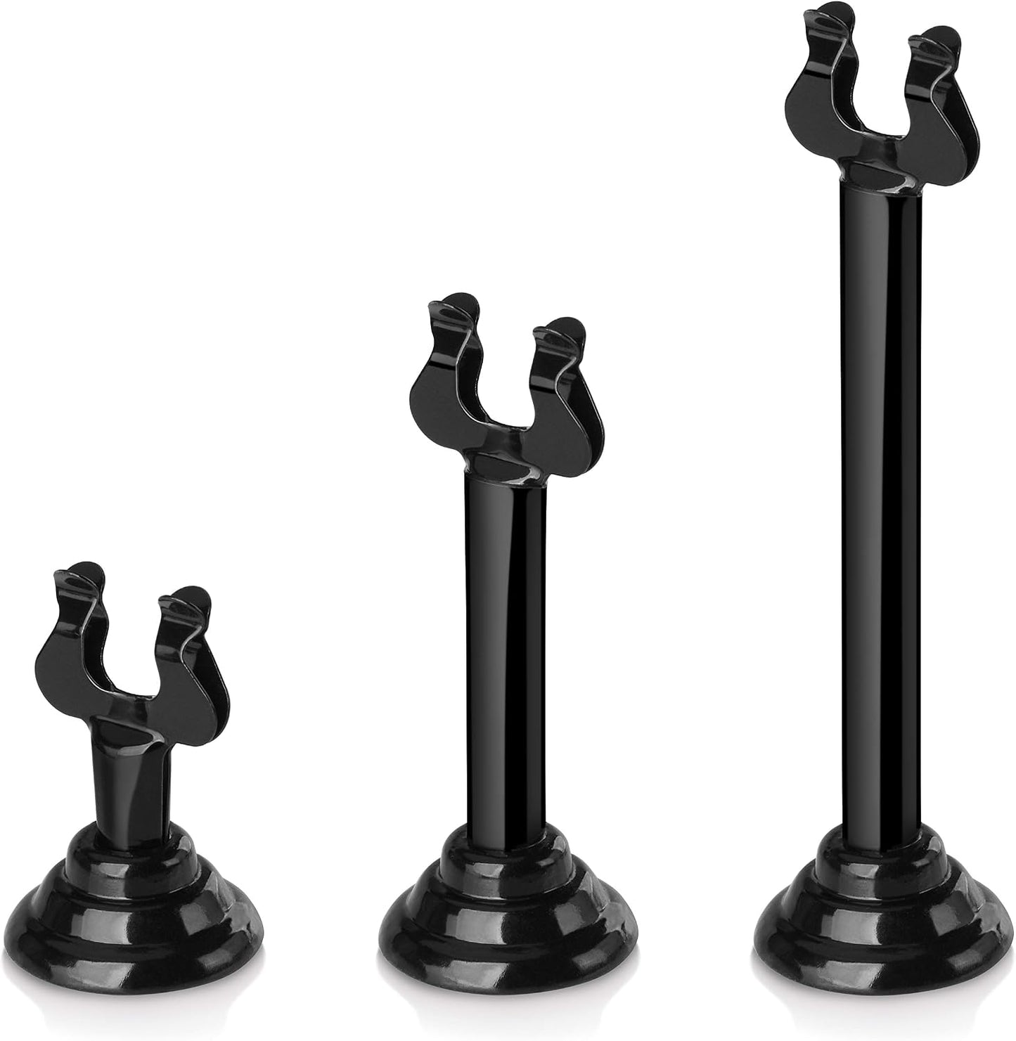 New Star Foodservice Triton Harp Clip Style Place Card / Table Number Holder, 1.5 Inch (Black)