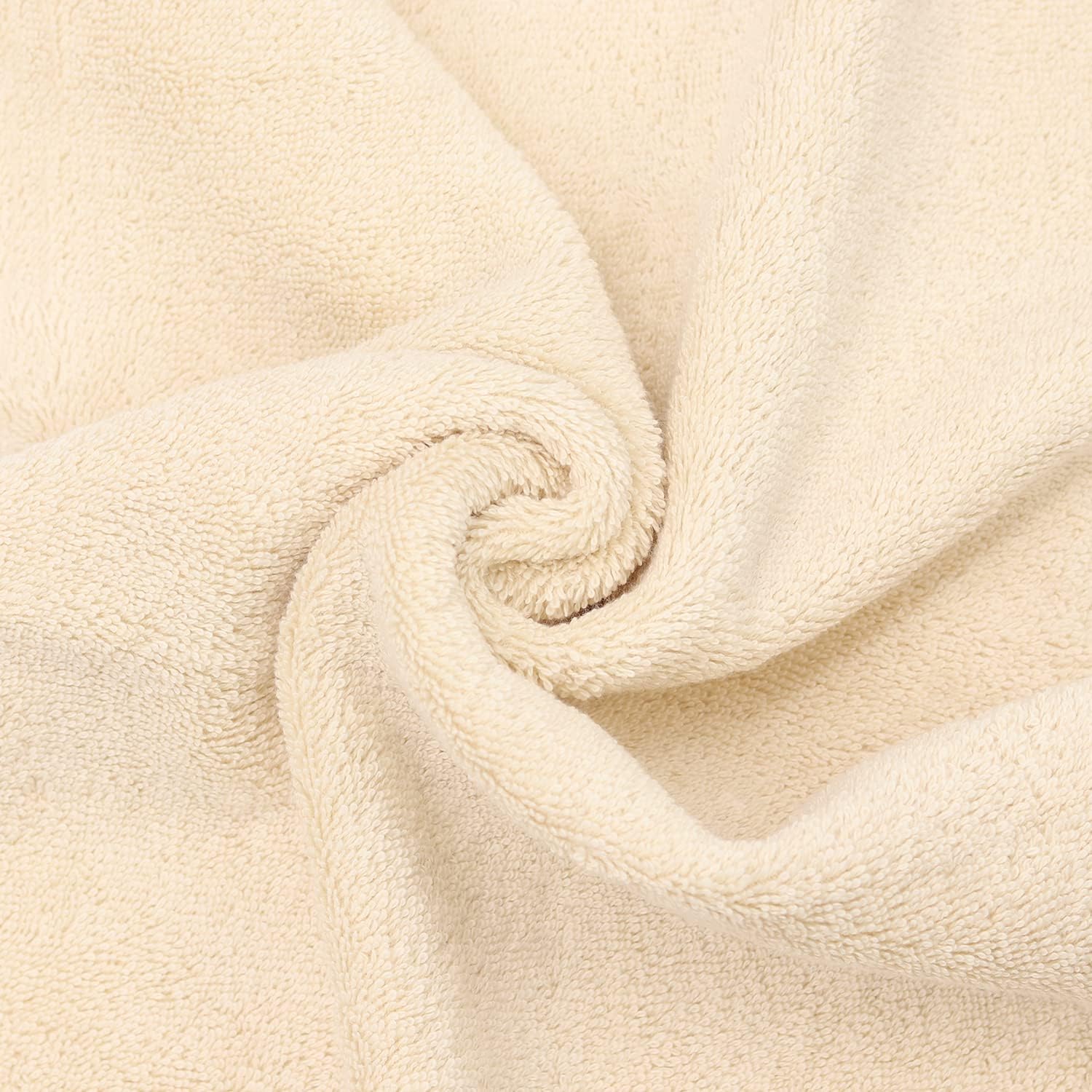 Luxury Hotel & Spa Towel 100% Genuine Turkish Cotton Bath Towels - Beige - Dobby Border - Set of 4