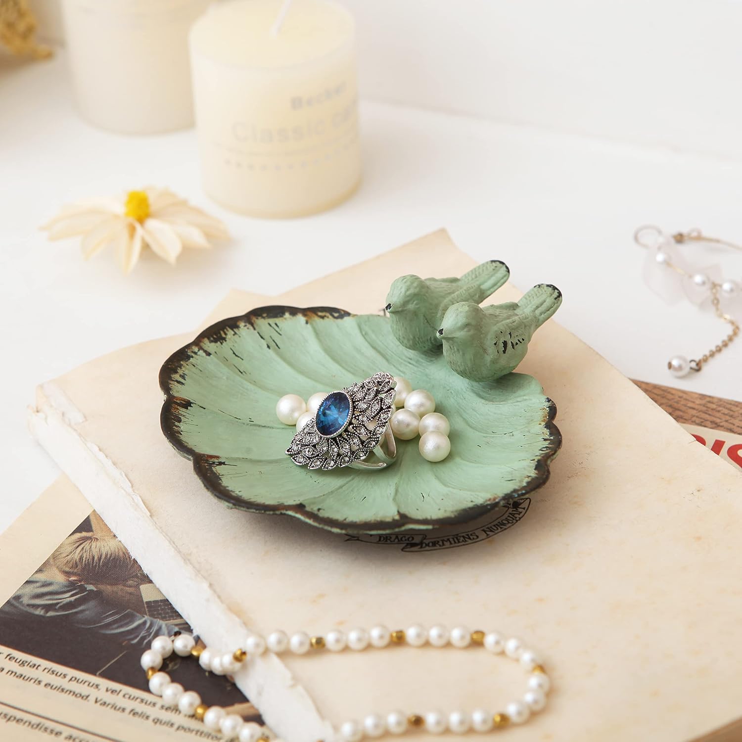 Metal Ring Holder / Green