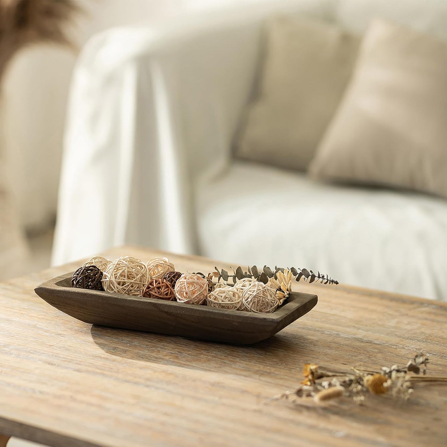 Decorative Wooden Dough Bowl