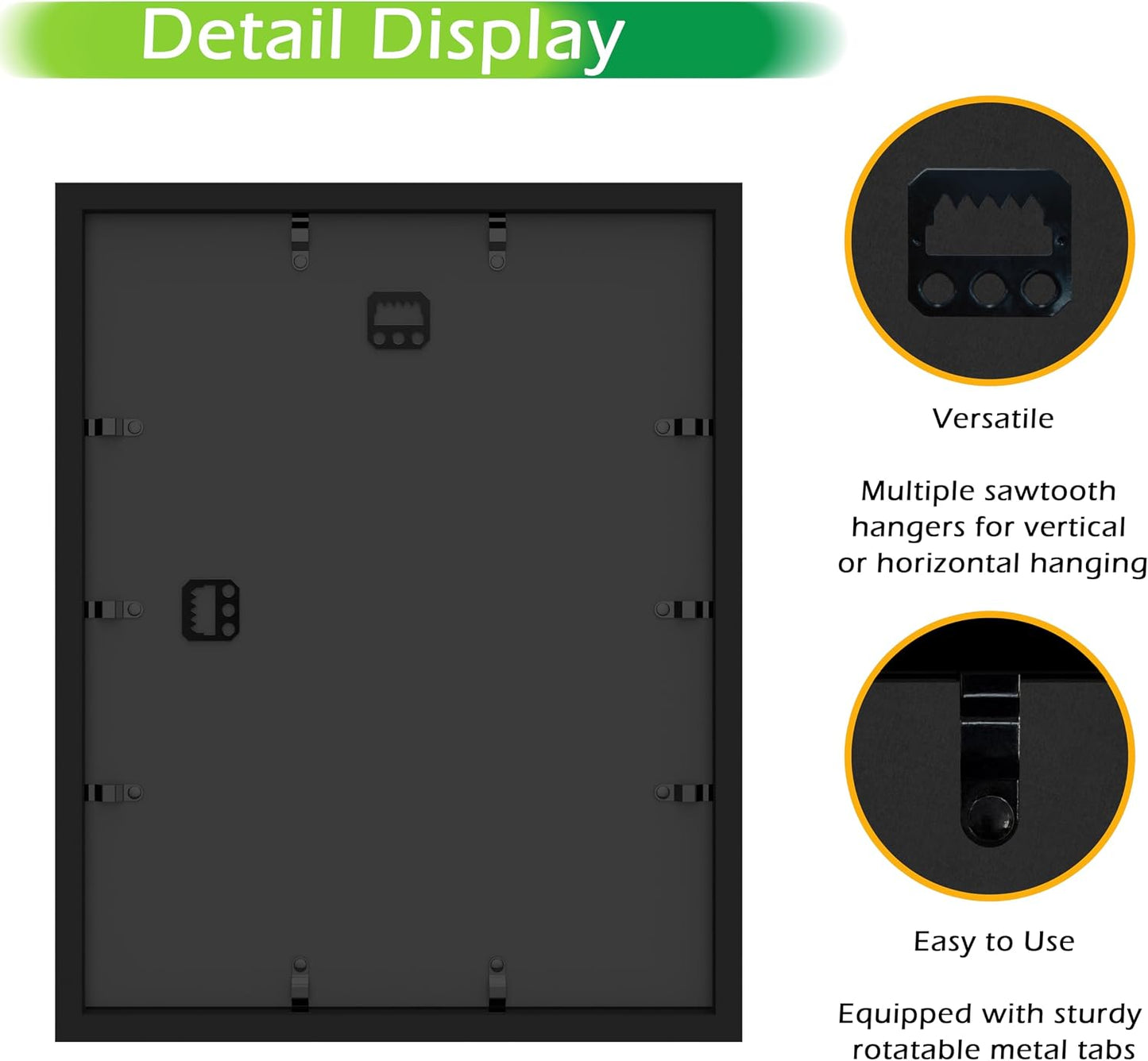 FrameWorks 11” x 14” Black Wooden Shadow Box Frame – Display Case with Soft Felt Back, Memory Box with Tempered Glass