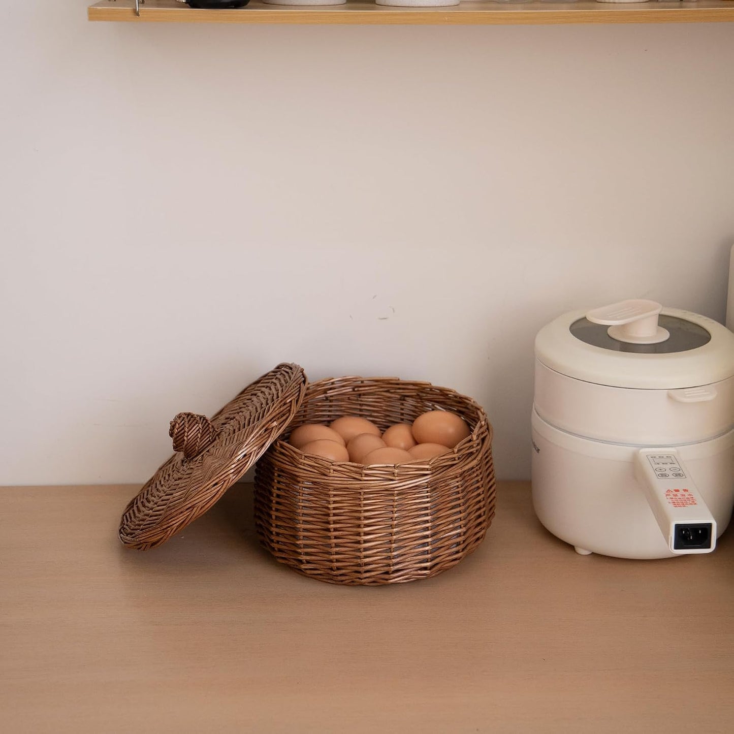 Handwoven Wicker Egg Basket