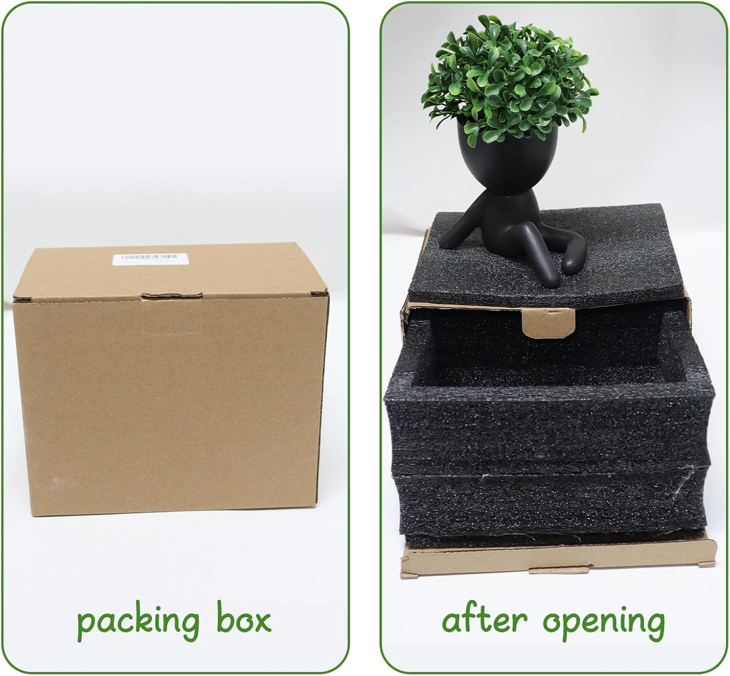 Small Fake Plants Decor / Black-e