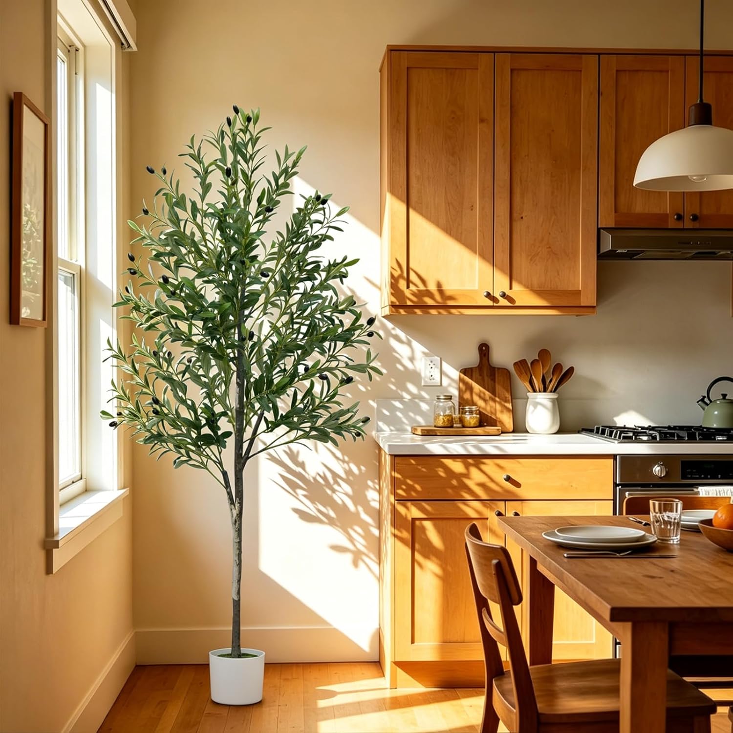 Artificial Plants Indoor / 6FT / Natural / 6 Inch