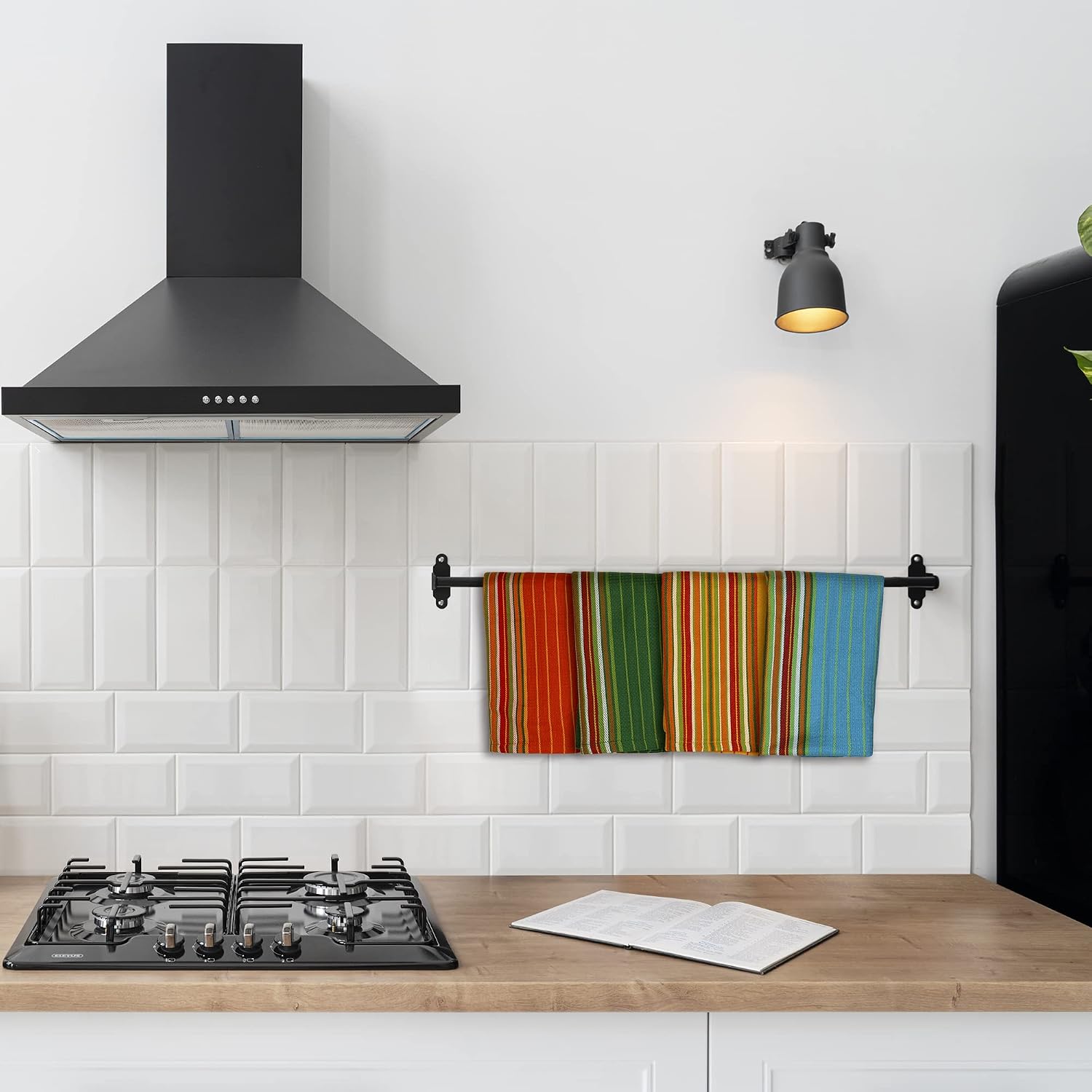 Urban Villa Kitchen Towels Cotton Dish Towels 20”x30” (Set of 12) Multi