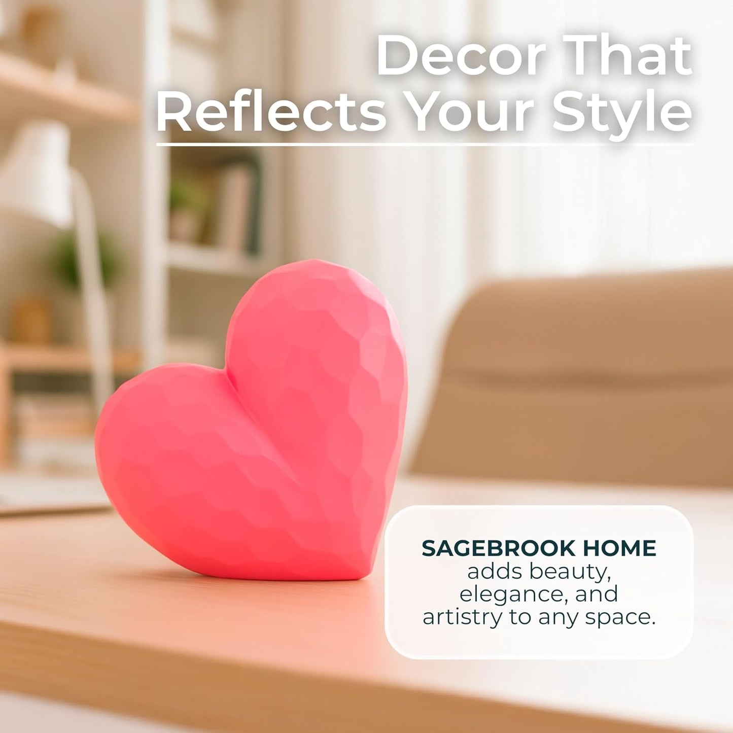 Heart Tabletop Display / Centerpiece Accent Sculpture