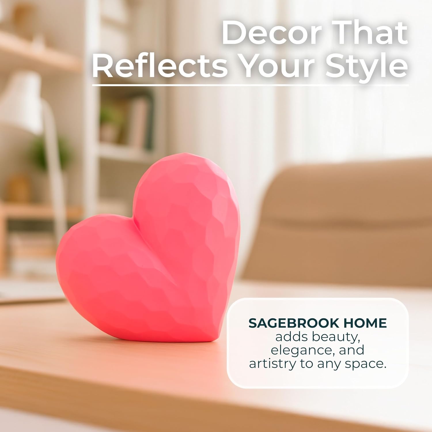 Heart Tabletop Display / Centerpiece Accent Sculpture