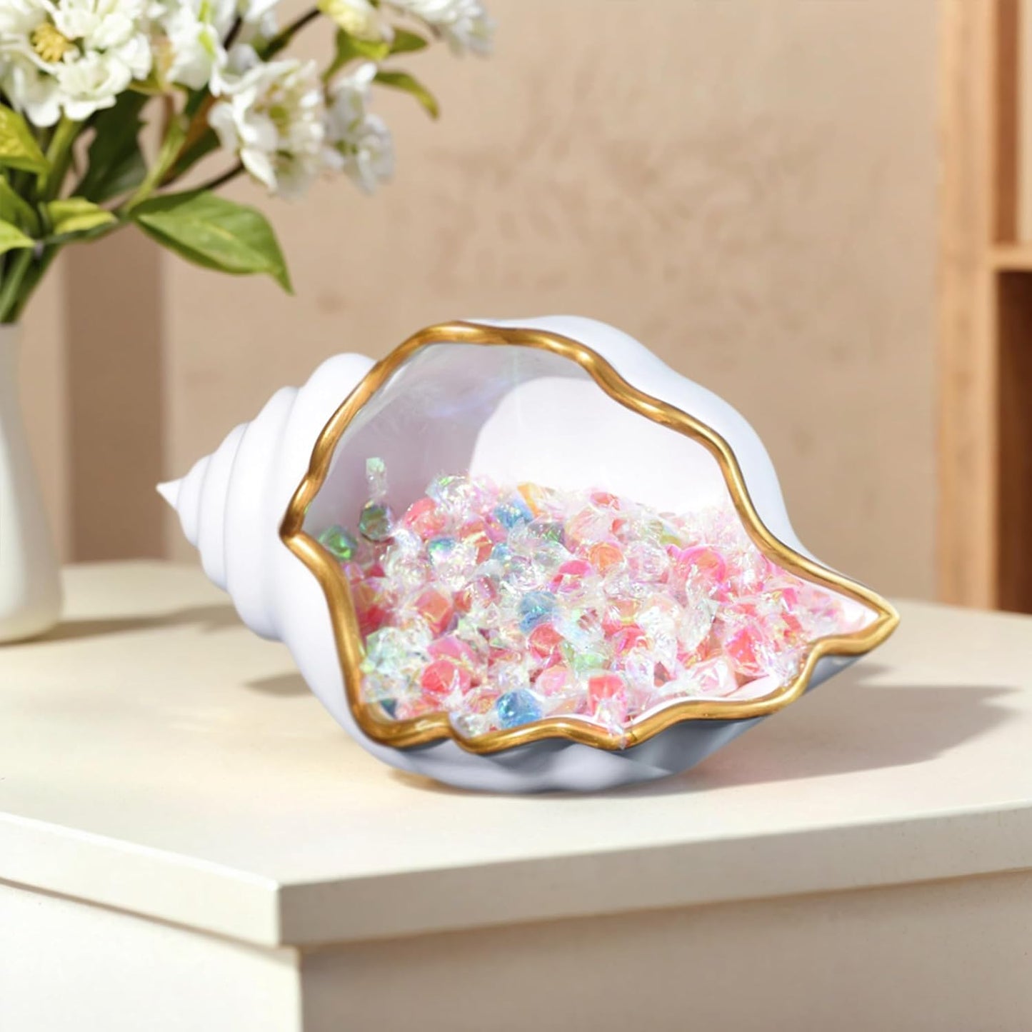 Decorative Bowl Entryway Table Decor Resin Clam Shells Bowls Seashell Beach Console / Shell Bowl
