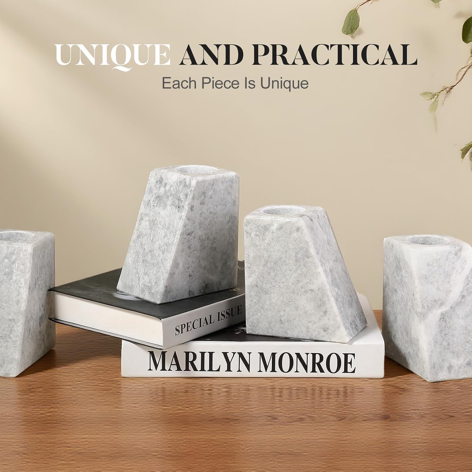 Stone Book Stopper / Grigio Fantasy / Natural