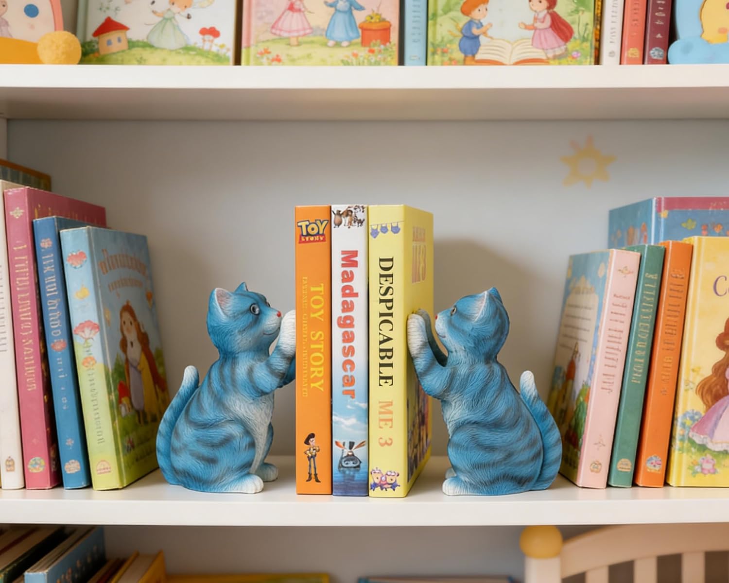 Cat Bookends / Heavy Duty Bookends / Blue