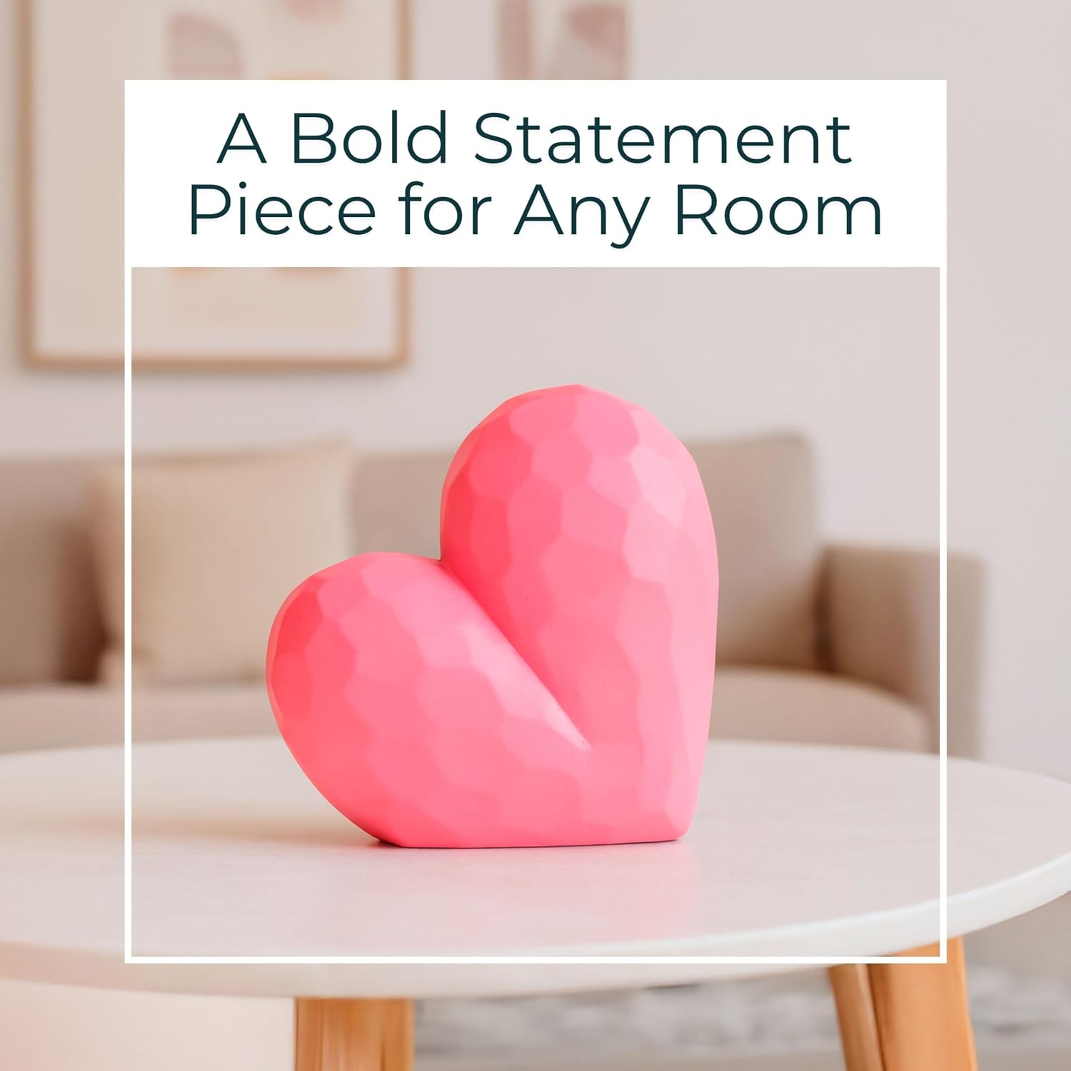 Heart Tabletop Display / Centerpiece Accent Sculpture