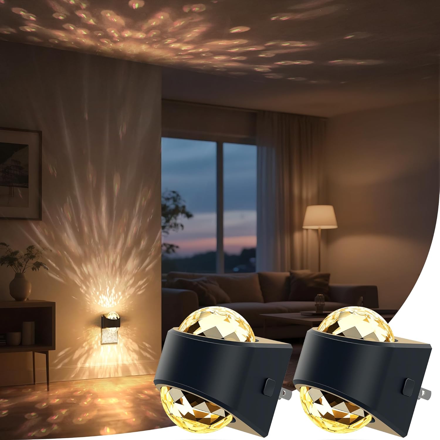 Briignite Night Light,Night Lights Plug into Wall,LED Projector Night Light