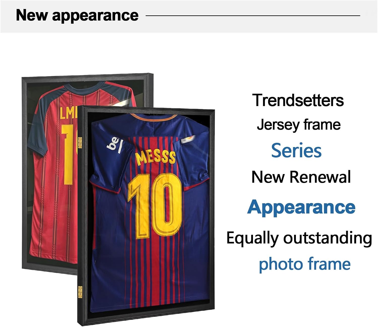 Lockable Football Jersey Frame Display Case with UV Protection-2 | 24×32 soccer jersey shadow box frame,shirt frame