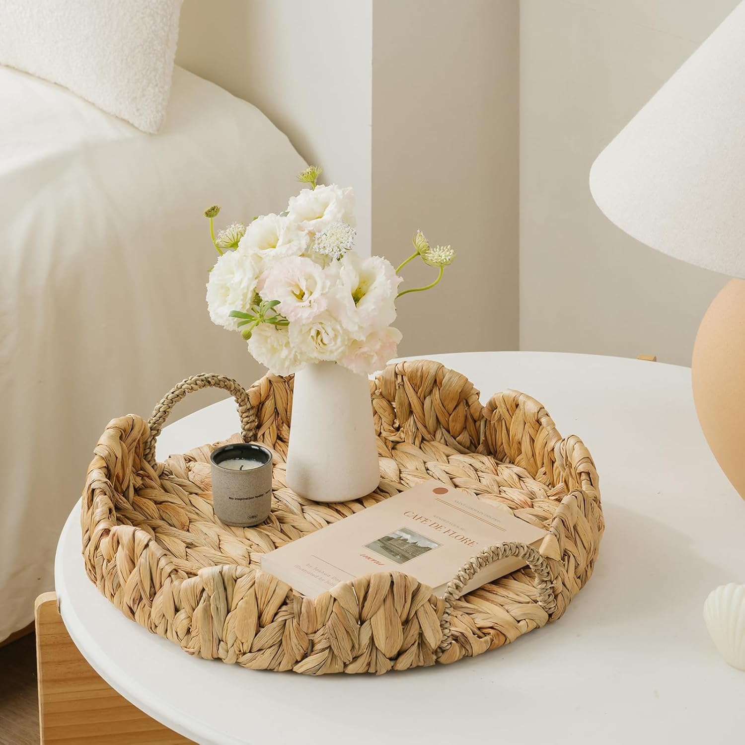 Seagrass Handwoven Trays / Water Hyacinth-round / Set of 17