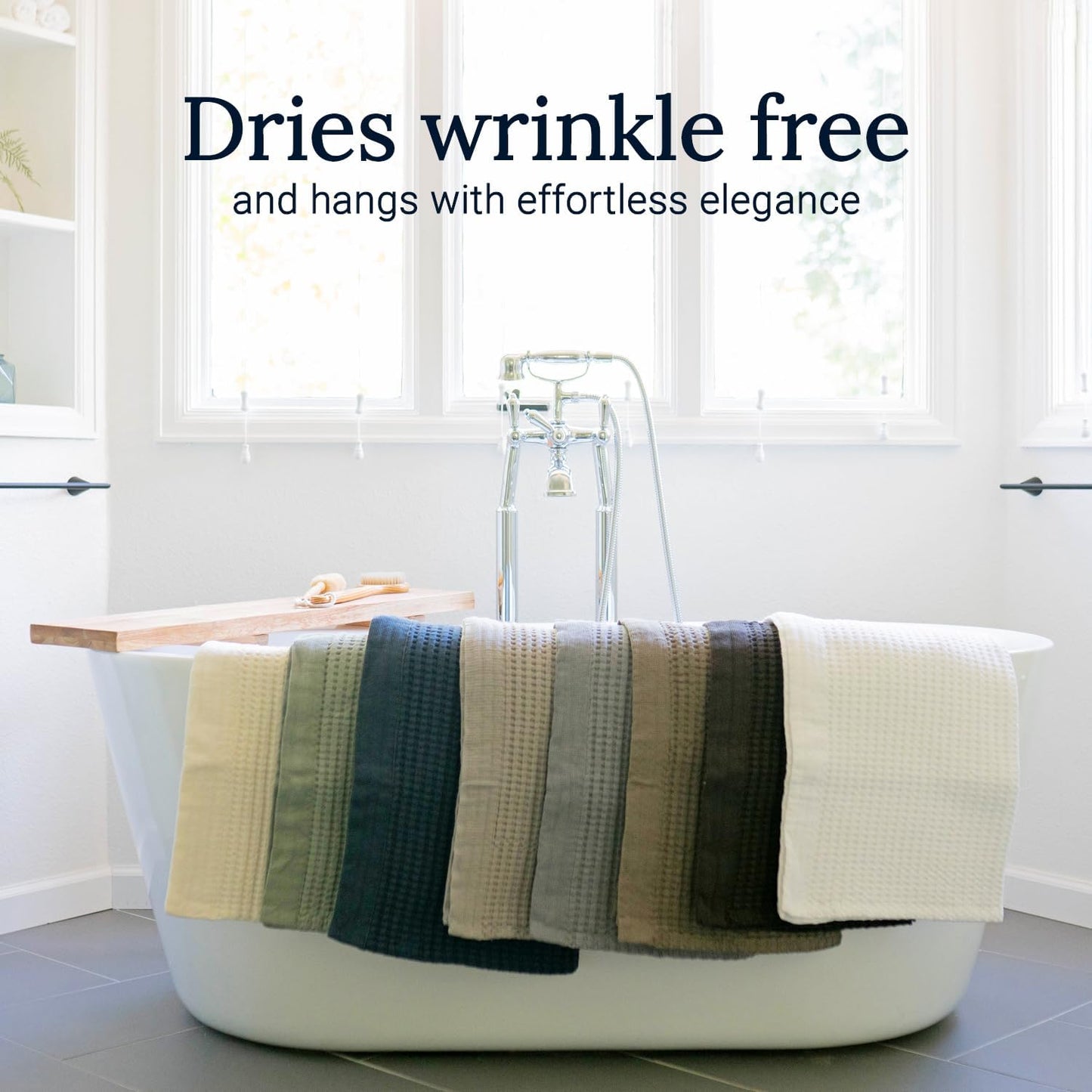GILDEN TREE Waffle Bath Sheet Quick Dry Towel, Thin Luxury Bath Towels, Bath Sheets 40x80 Large Bath Towels, Modern