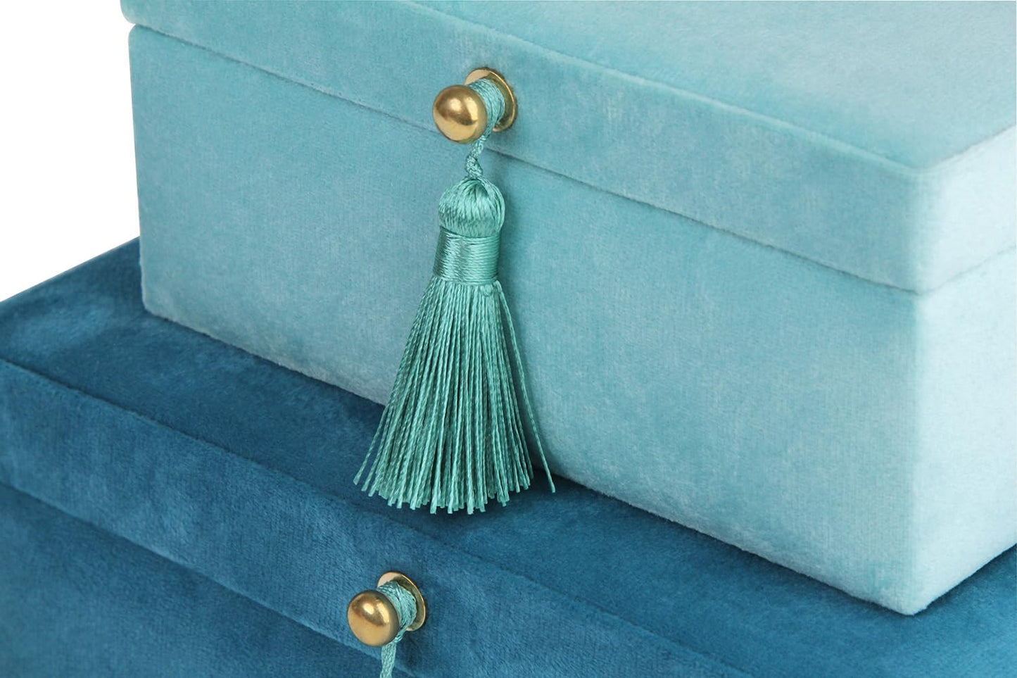 Velvet Jewelry Boxes Decorative Boxes / Blue