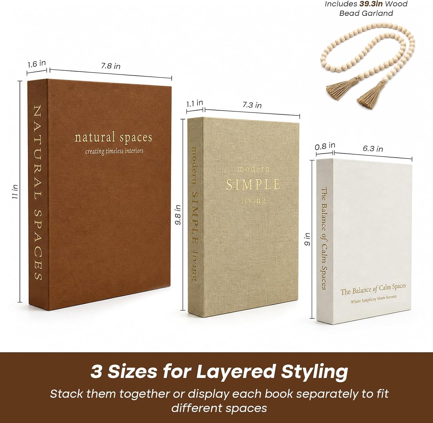 Stackable Faux Books / Set of 3