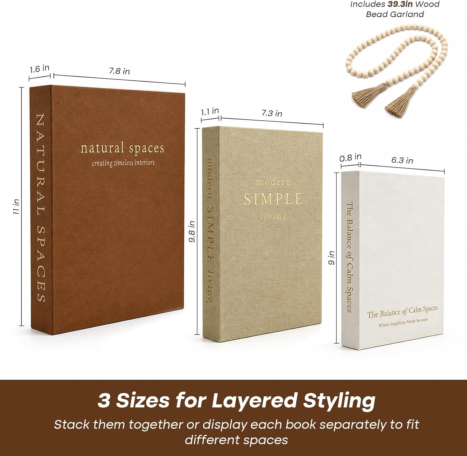 Stackable Faux Books / Set of 3