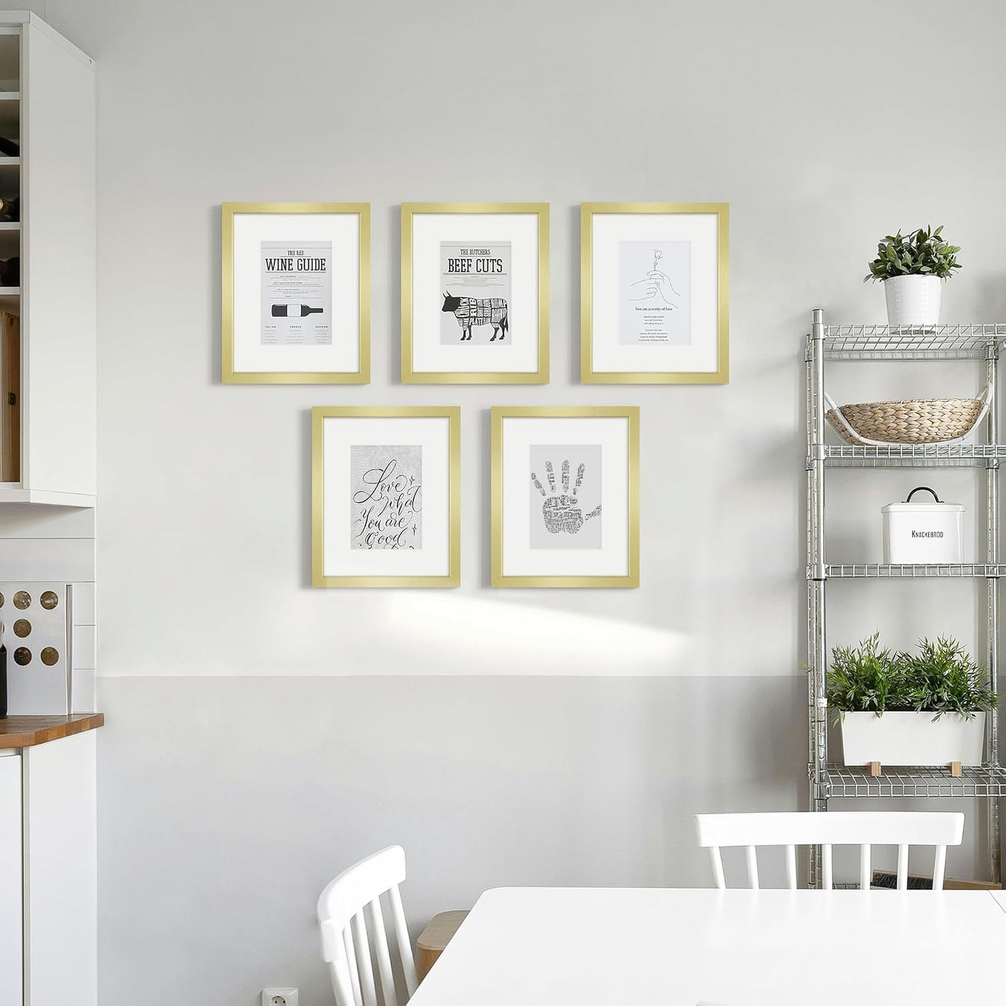 8x10 Picture Frame Sef of 10, Display Pictures 5x7 with Mat or 8 x 10 Without Mat, Photo Frame Collage for Wall Gallery