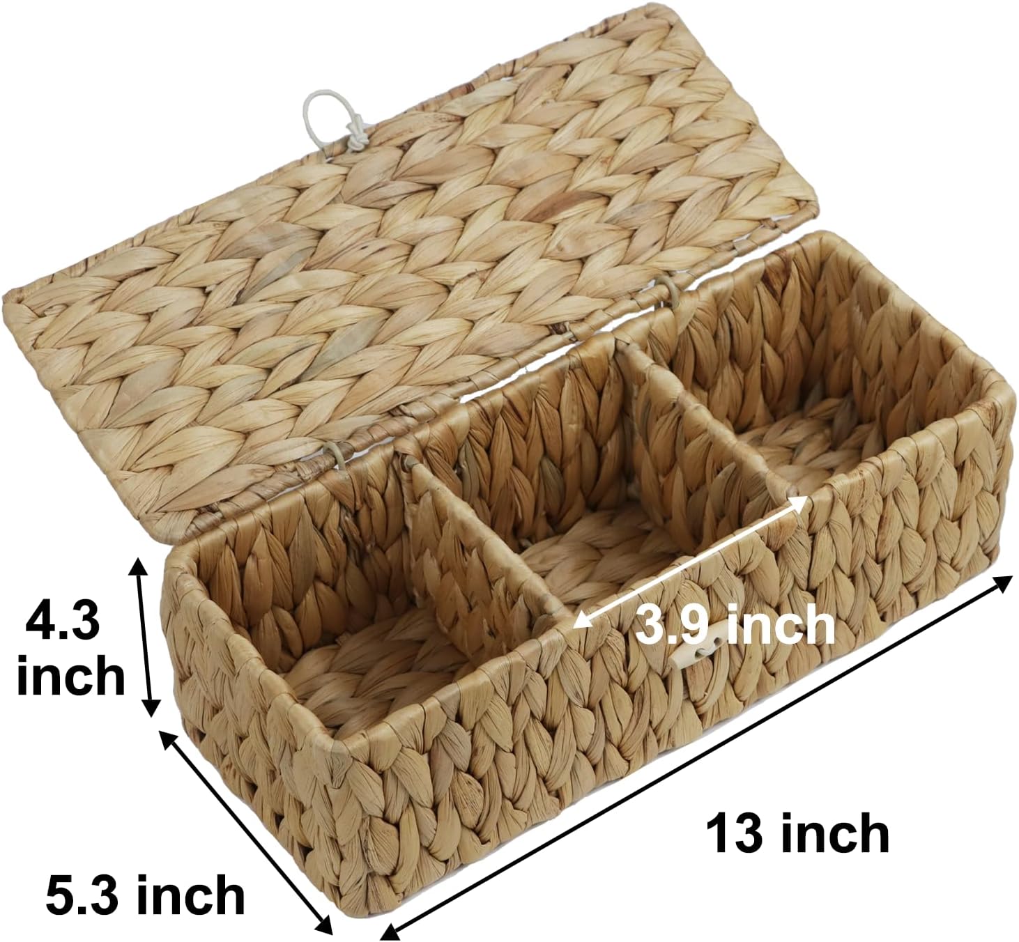 Rectangular Tank Woven Wicker Baskets / Water Hyacinth