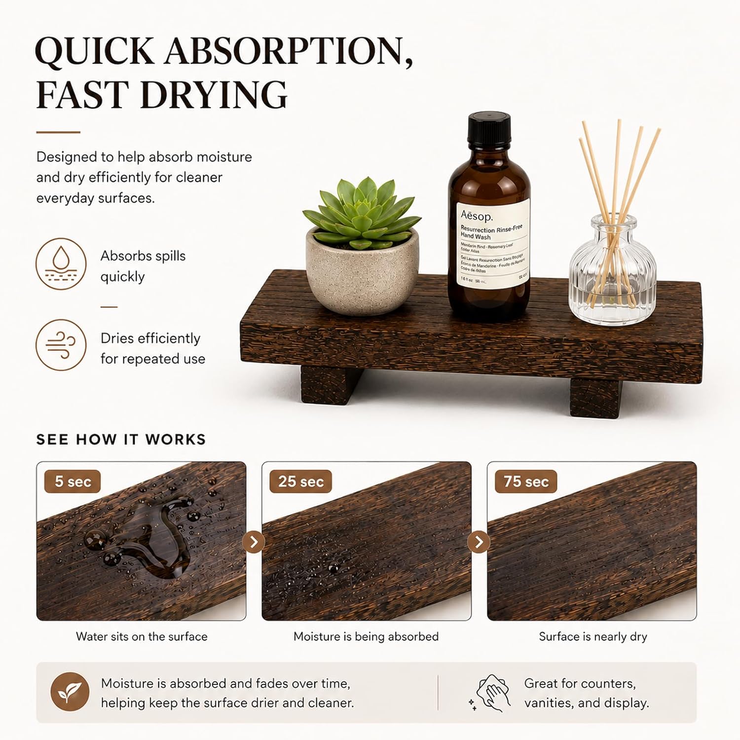 Rustic Farmhouse Countertop Organizer
