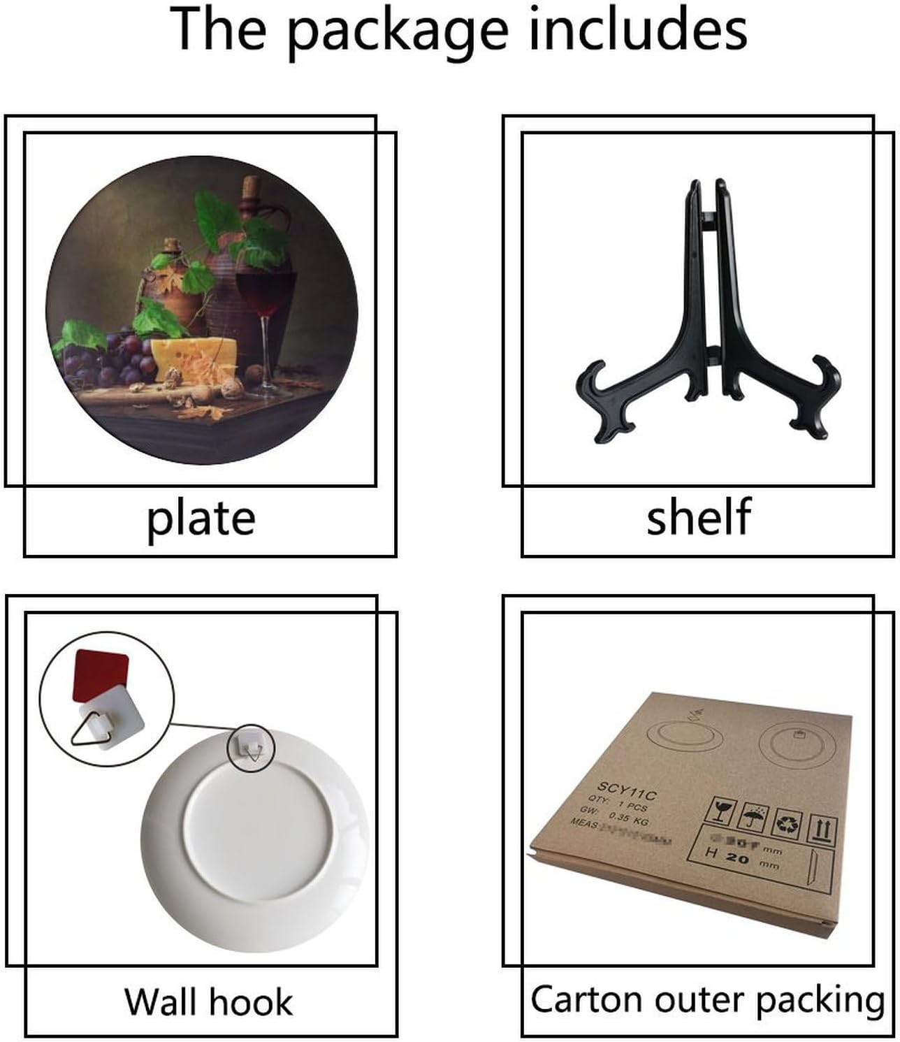 WineDecorative Plate Stand / 6 Inch / Cheese and Walnut Wine