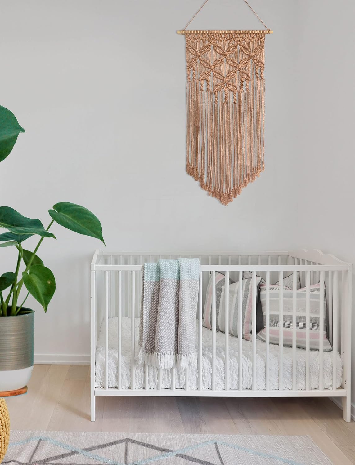 Handmade Cotton Home Decor Macrame Wall Hanging / Khaki
