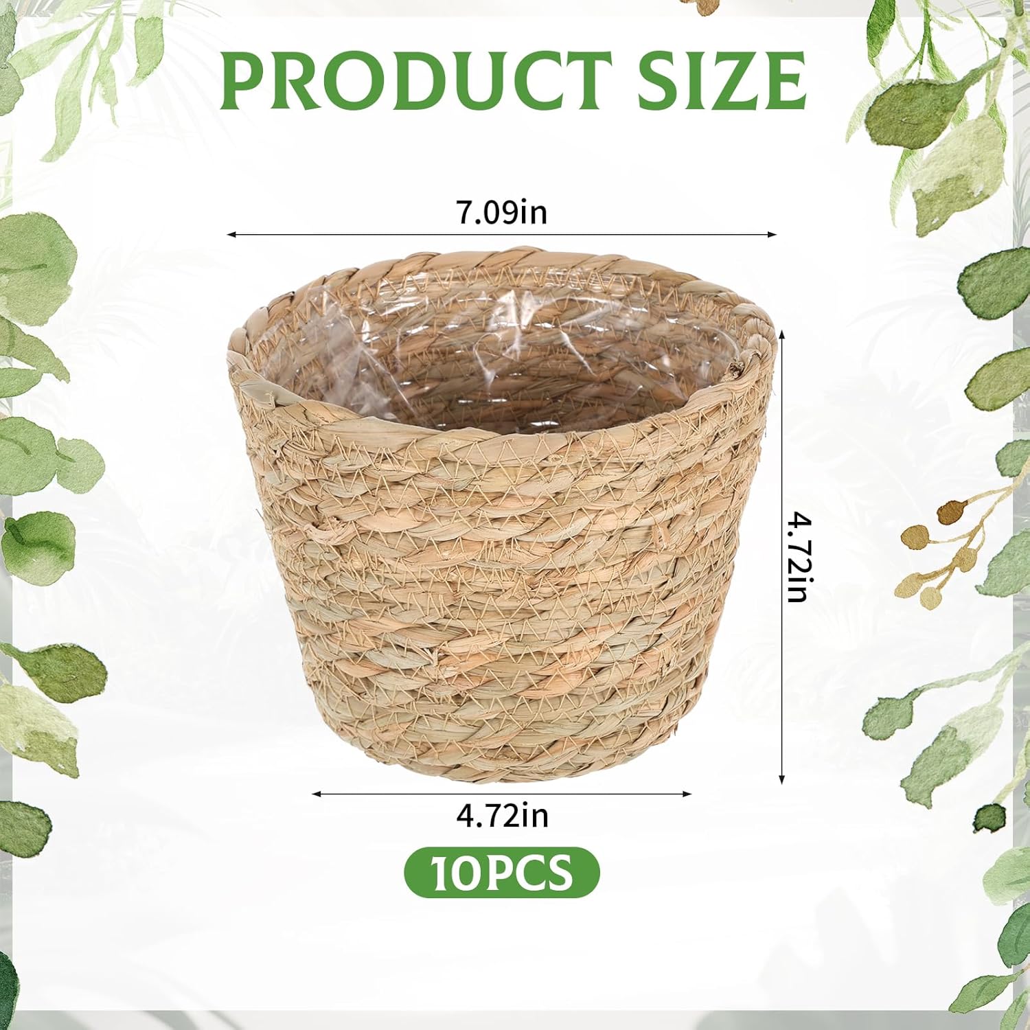 Wicker Flower Pots / Set of 10