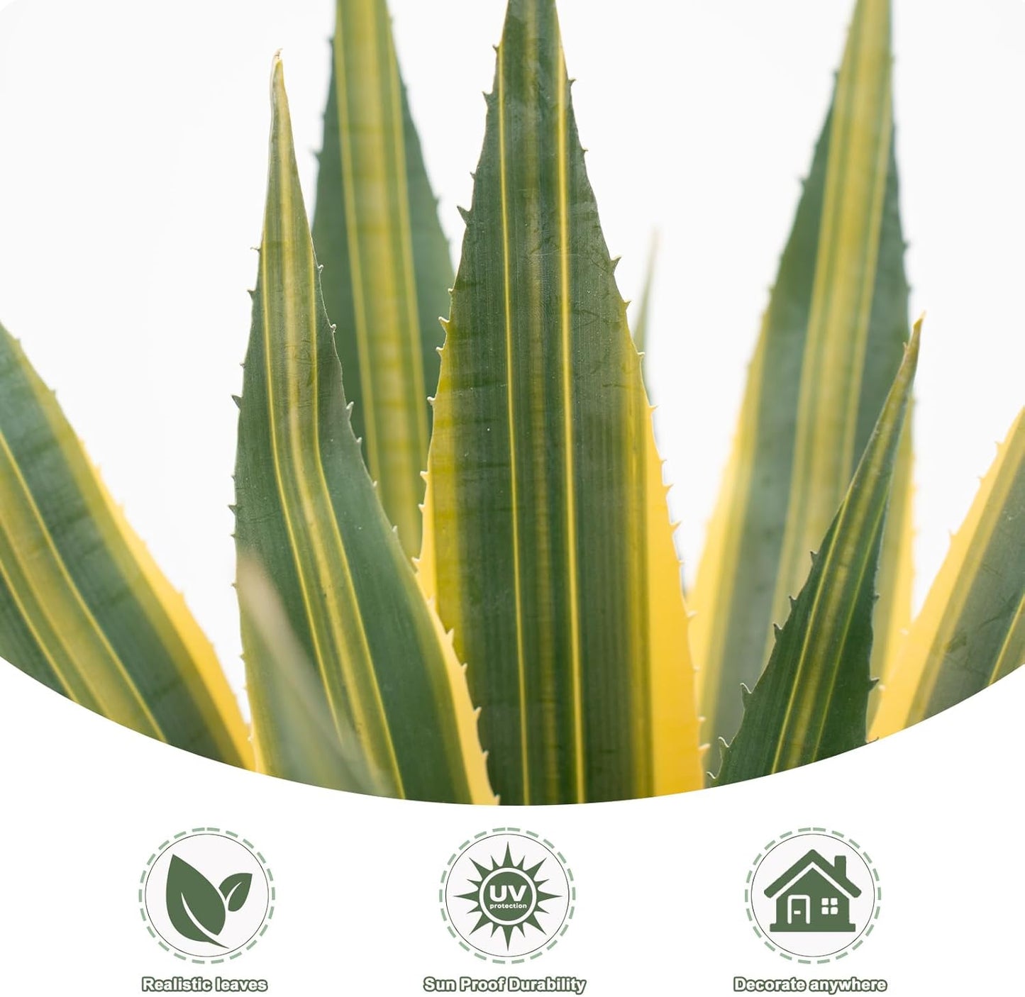 Artificial Agave Plants Outdoor / Set of 24