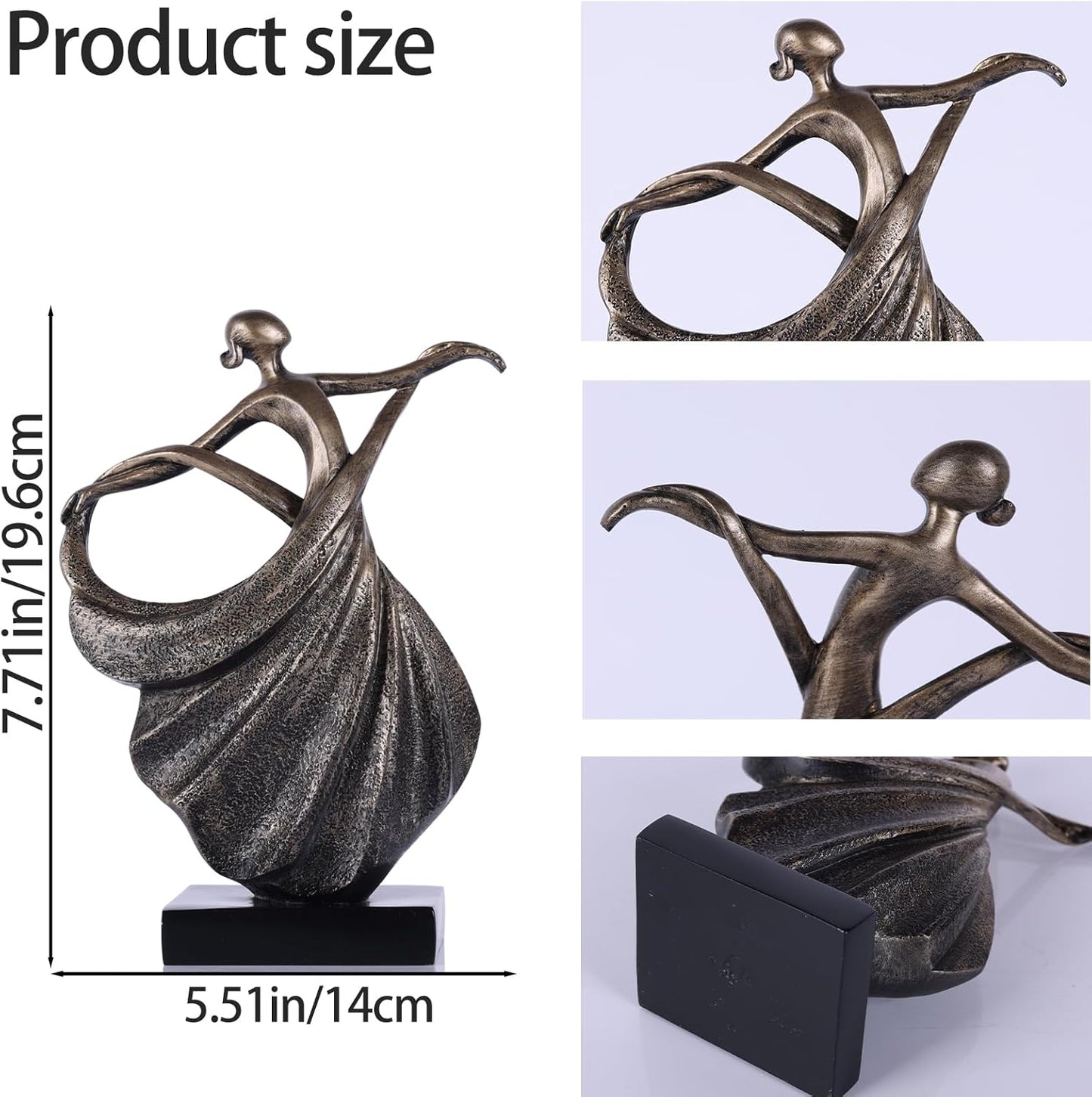 Modern Abstract Dancer Statue / Bronze