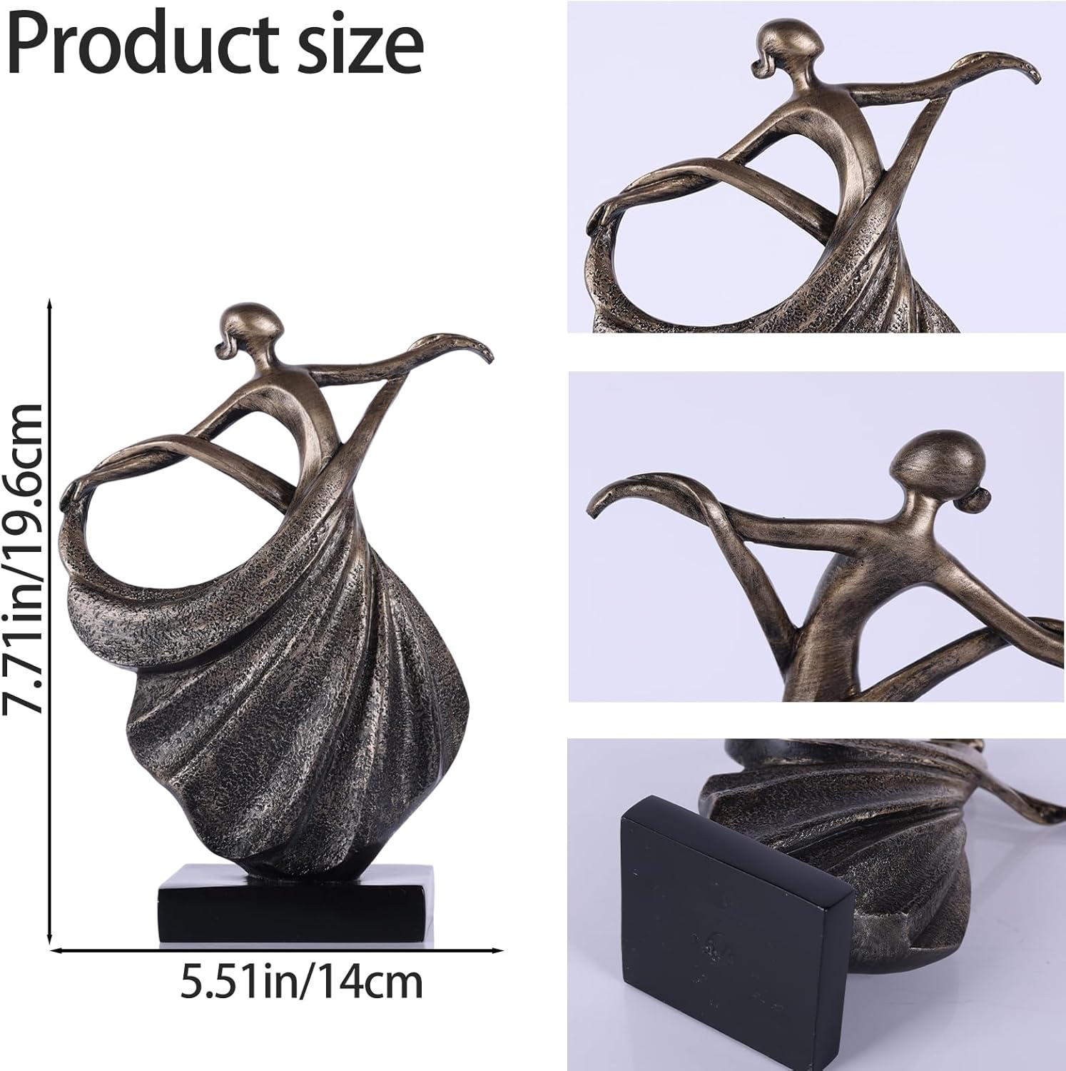 Modern Abstract Dancer Statue / Bronze