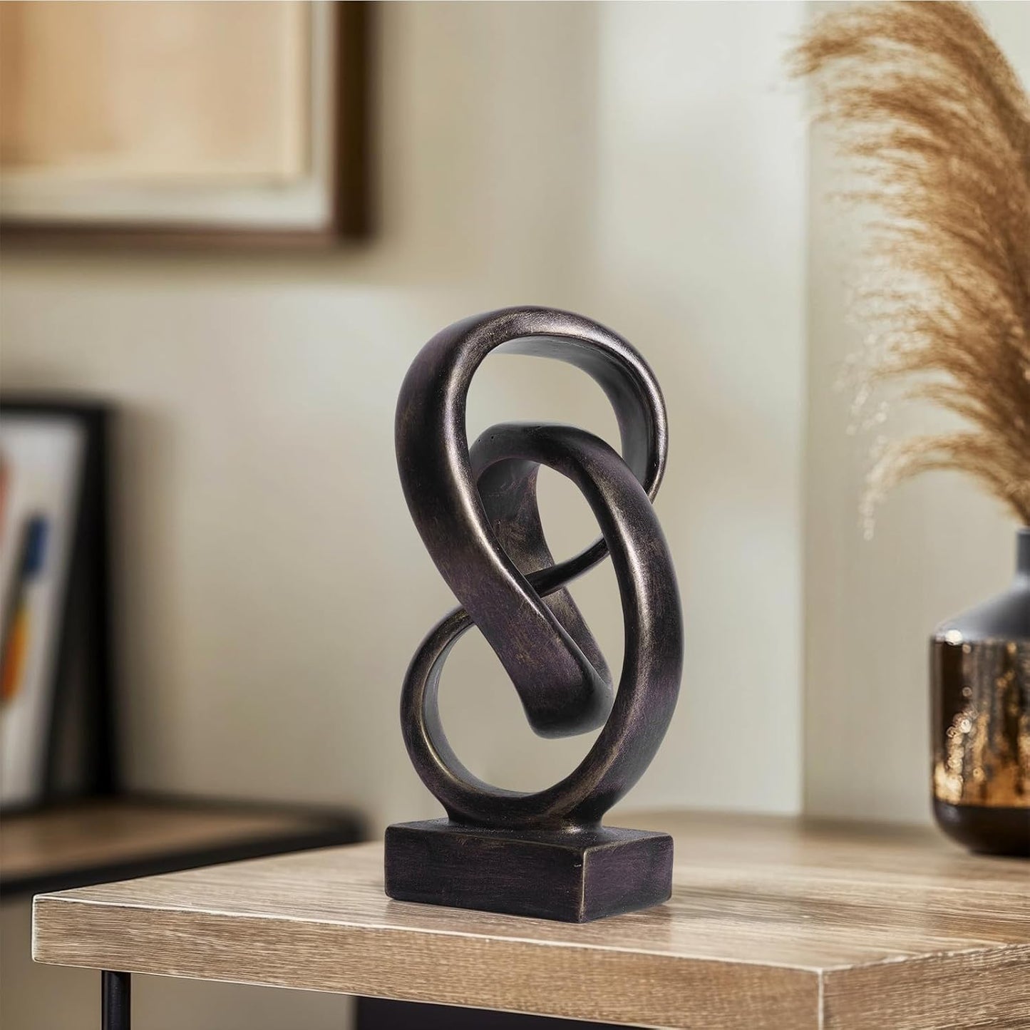 Abstract Rope Knot Statue / Bronze