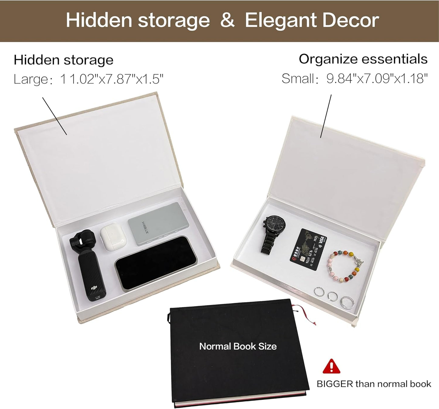 Neutral Linen Books / Picture Frame Set
