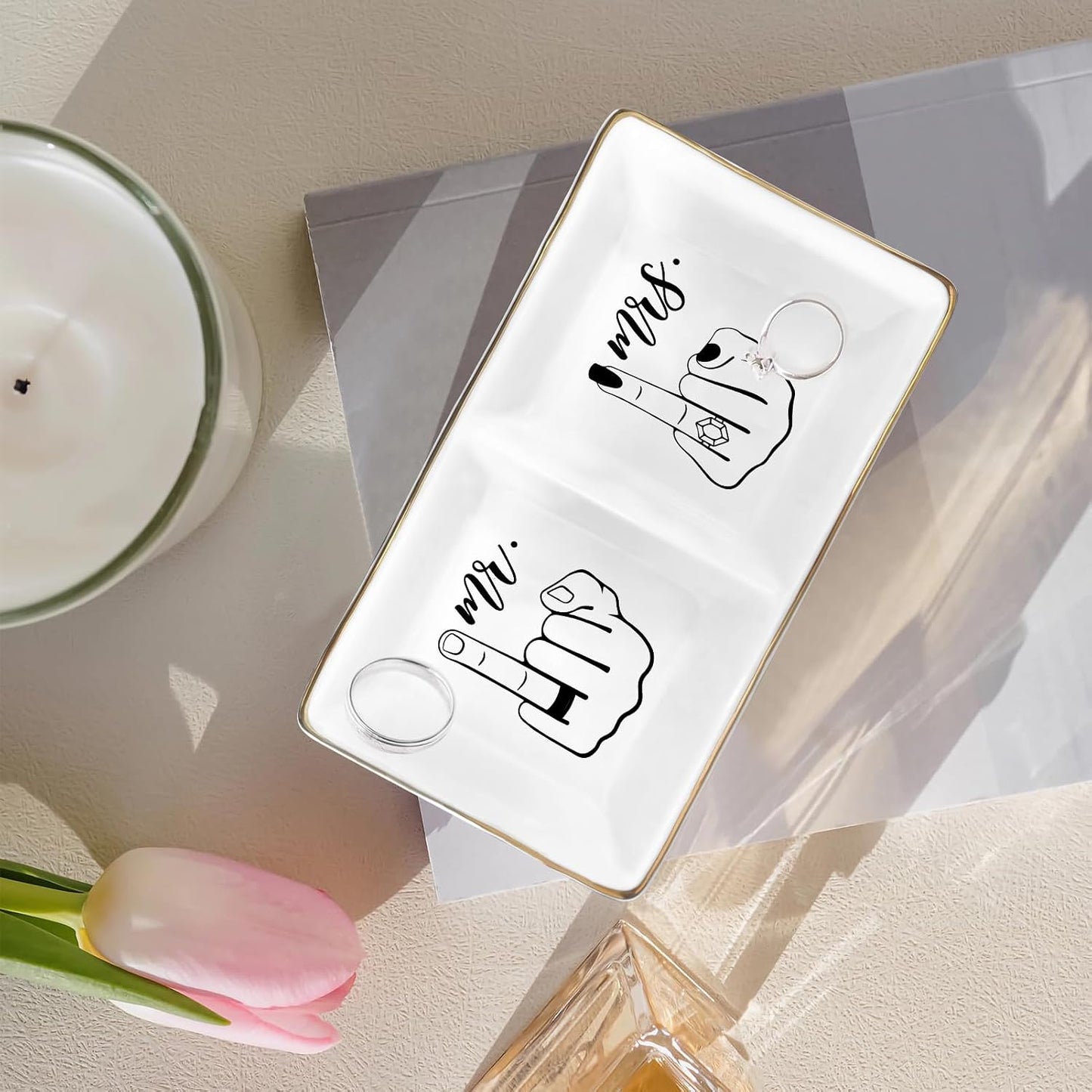 Mr and Mrs Ring Holder Tray / Mr Mrs