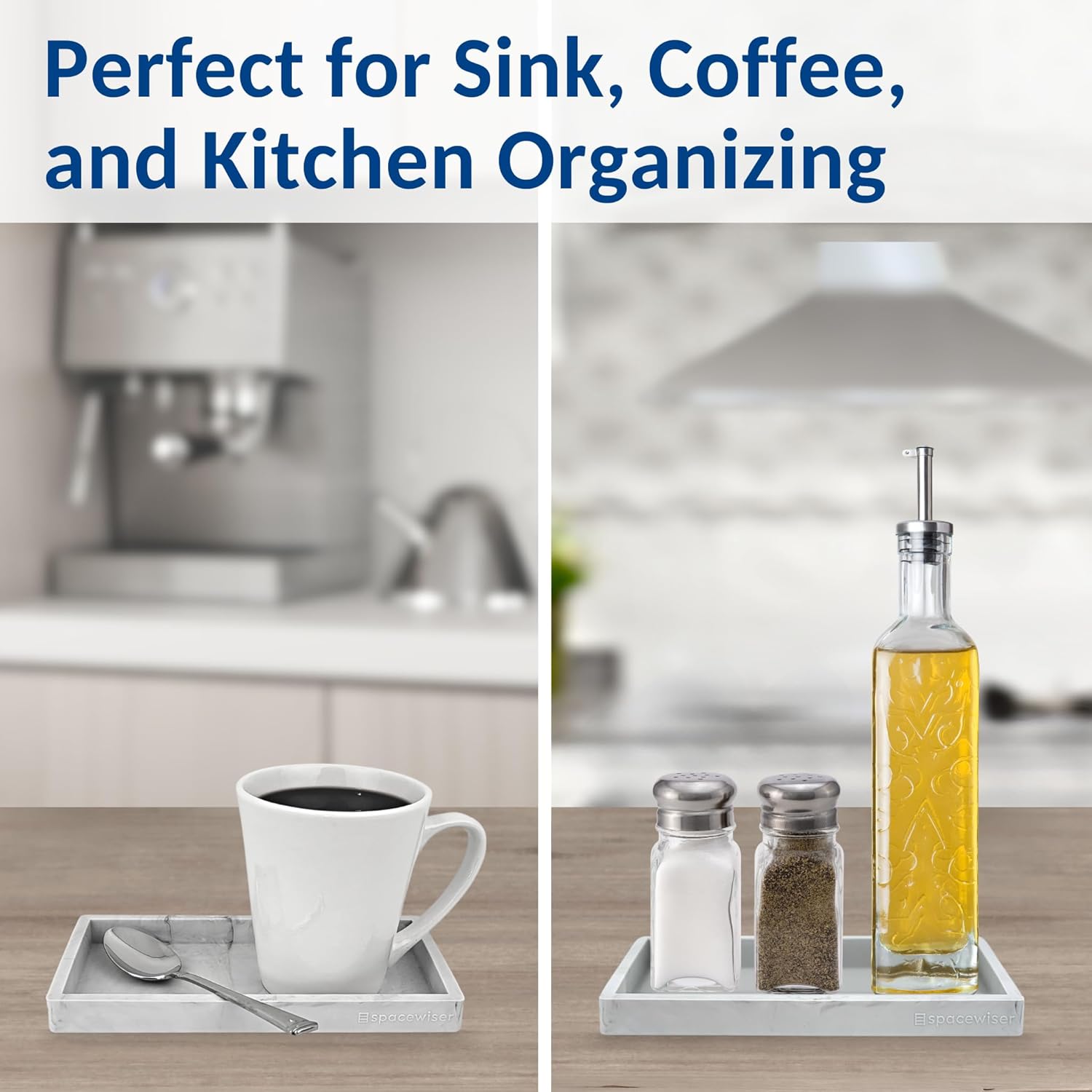 Sponge Holder / Countertop and Vanity Tray / Marble Design / Small 7.7