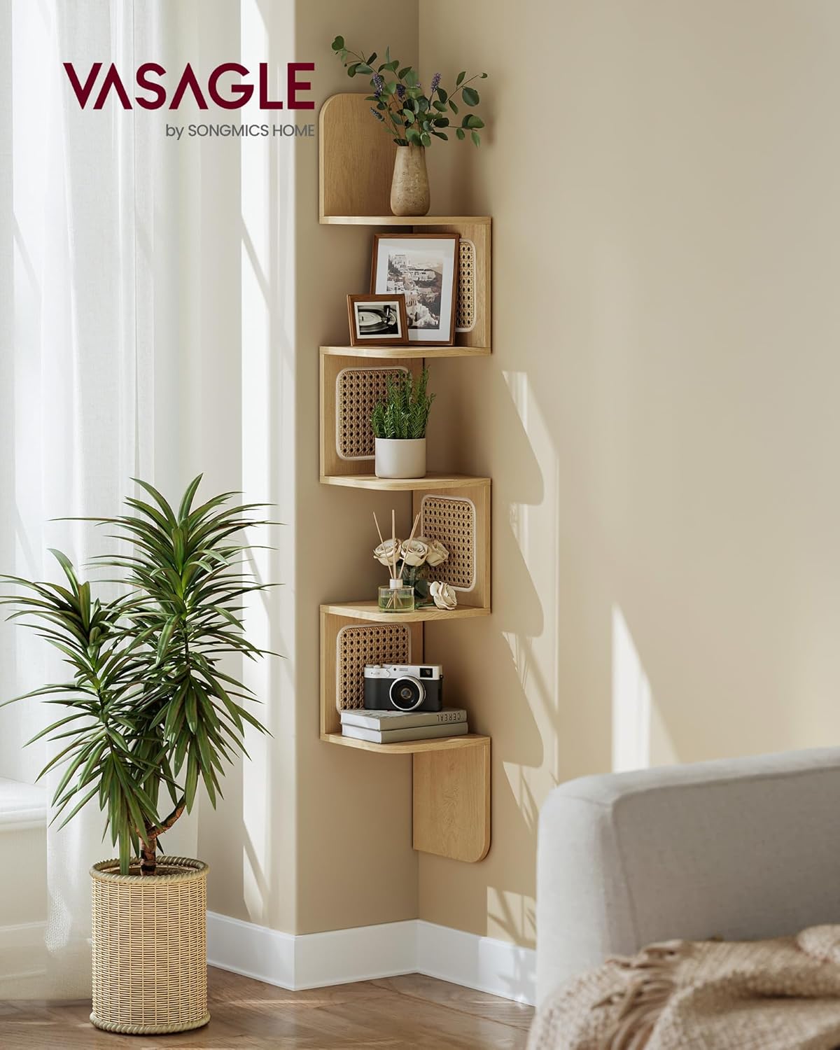 PVC Rattan Sides / Oak Beige