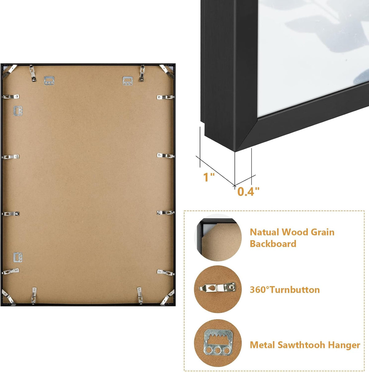 Golden State Art 19.7x27.6 Aluminum Puzzle Frame Acrylic Front Black | 50x70cm Picture Frame for 1000 Pieces Puzzles