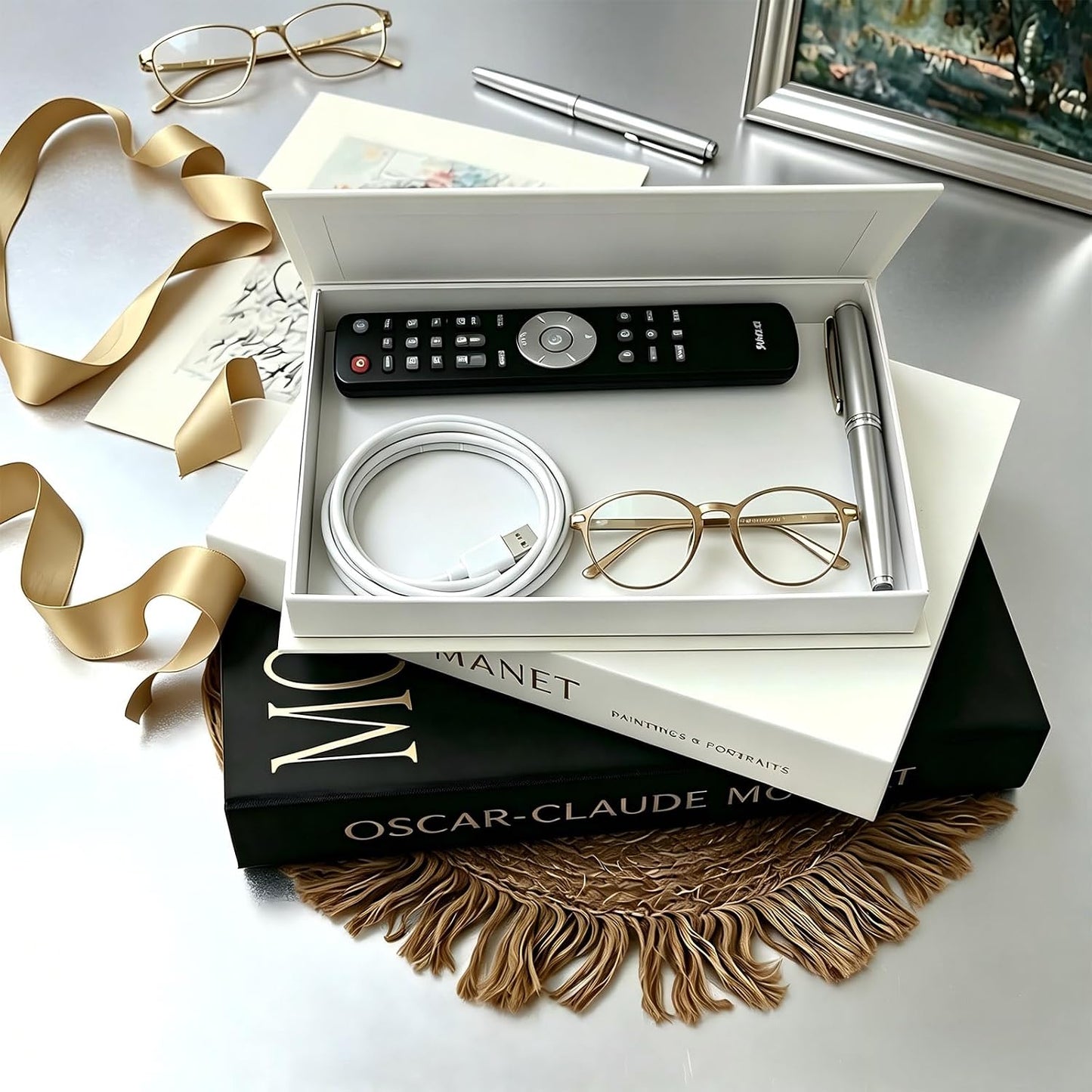 Modern Stacked Books / Decorative Faux Books Storage Box