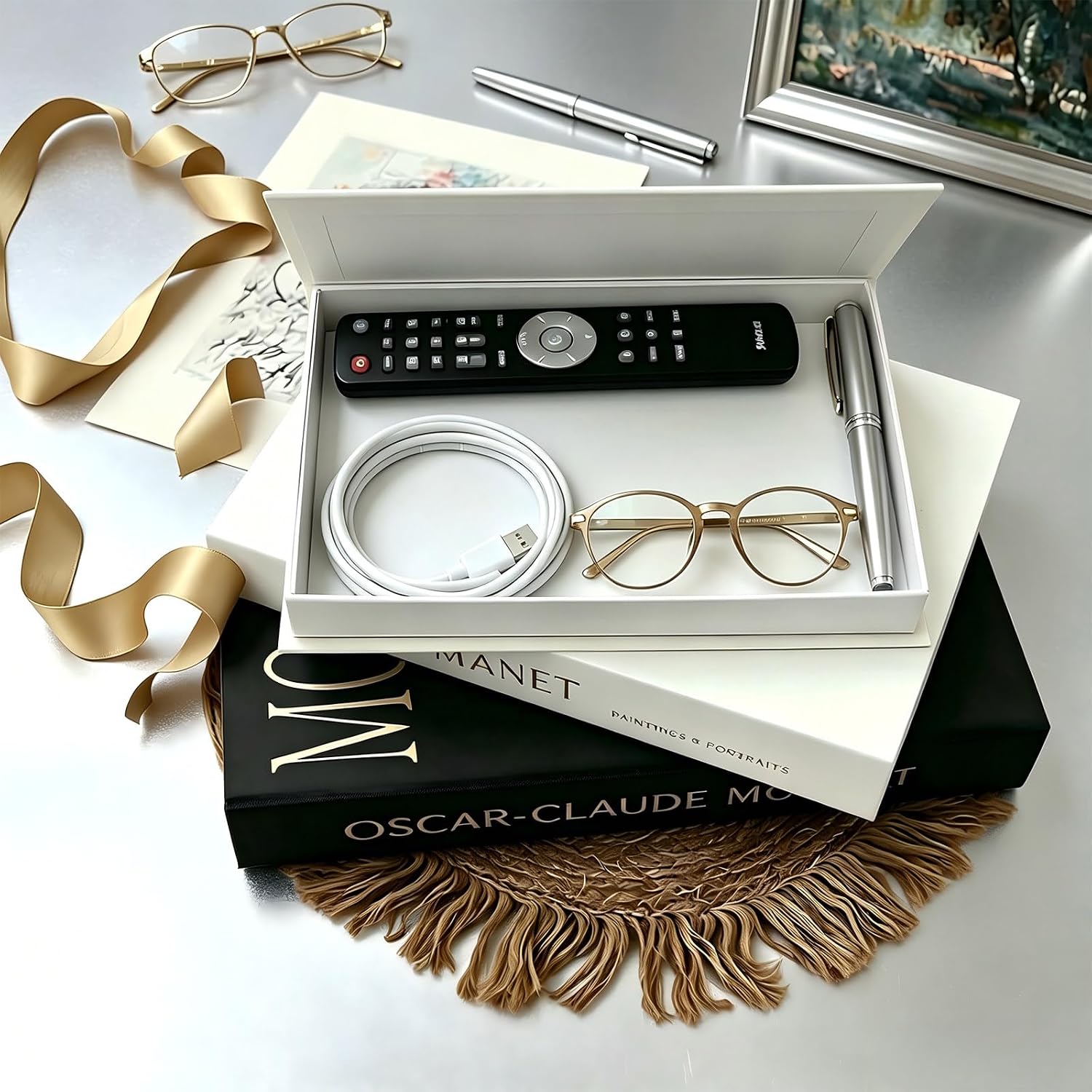 Modern Stacked Books / Decorative Faux Books Storage Box