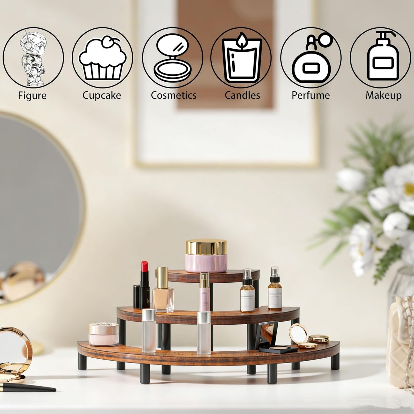 Rustic Cupcake Stand / Brown