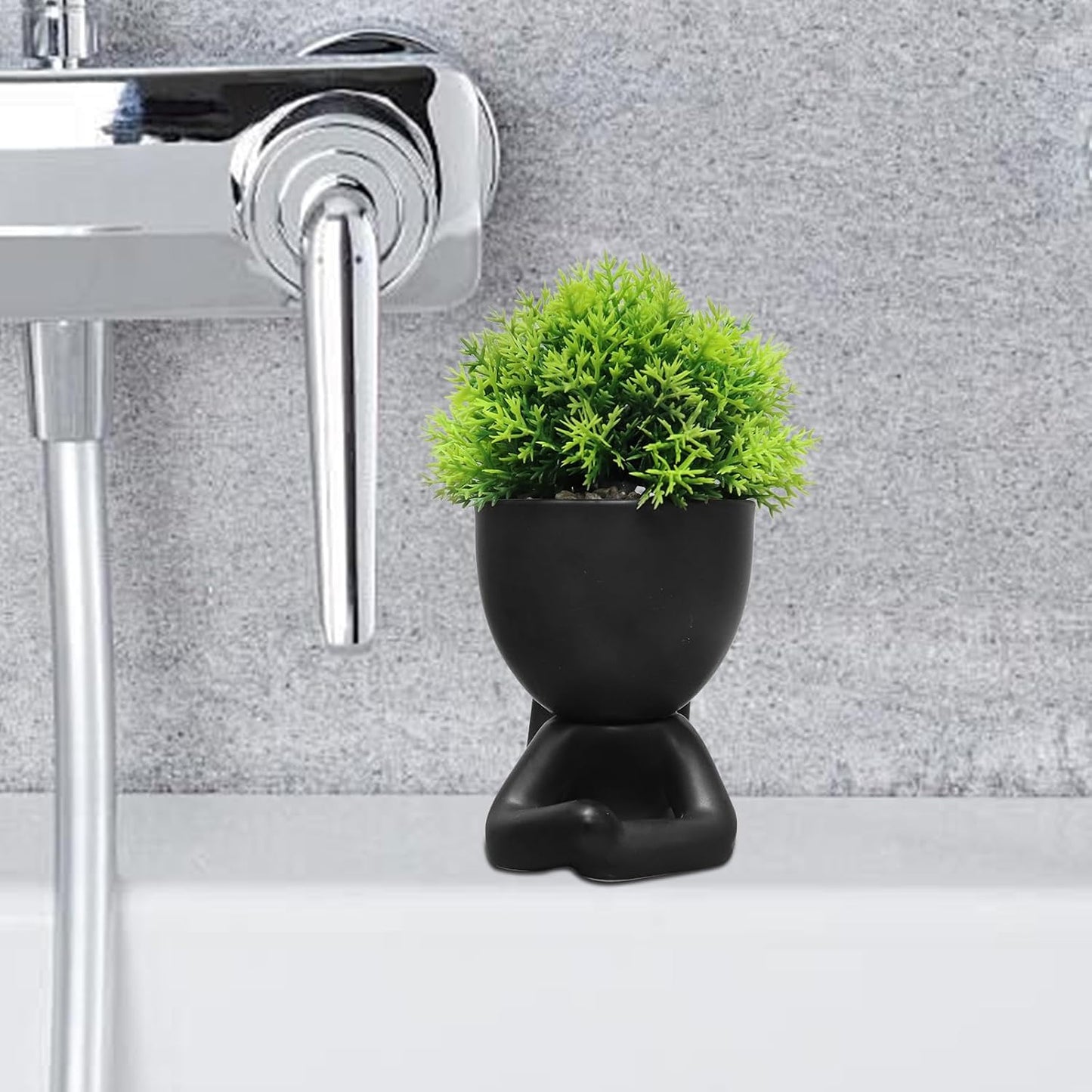 Artificial Mini Succulent Decorative Plants / Black-h
