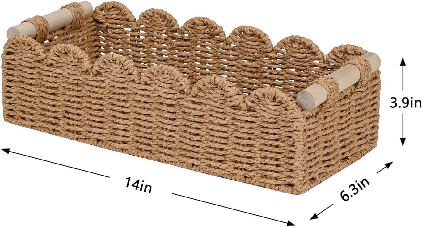 Scalloped Decorative Basket / Neutral / Set of 2