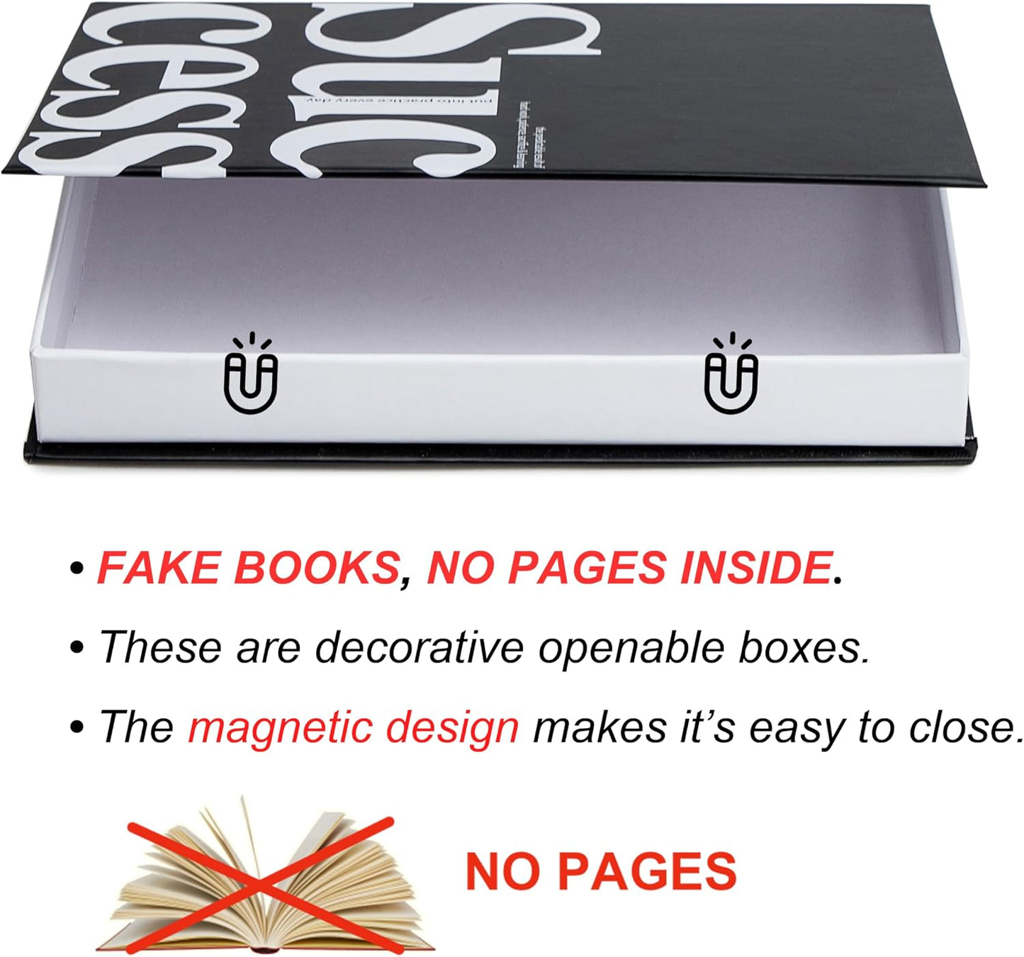 Modern Decorative Books / Motivational / 6.7 x 9.8 x 1.4 / Set of 3