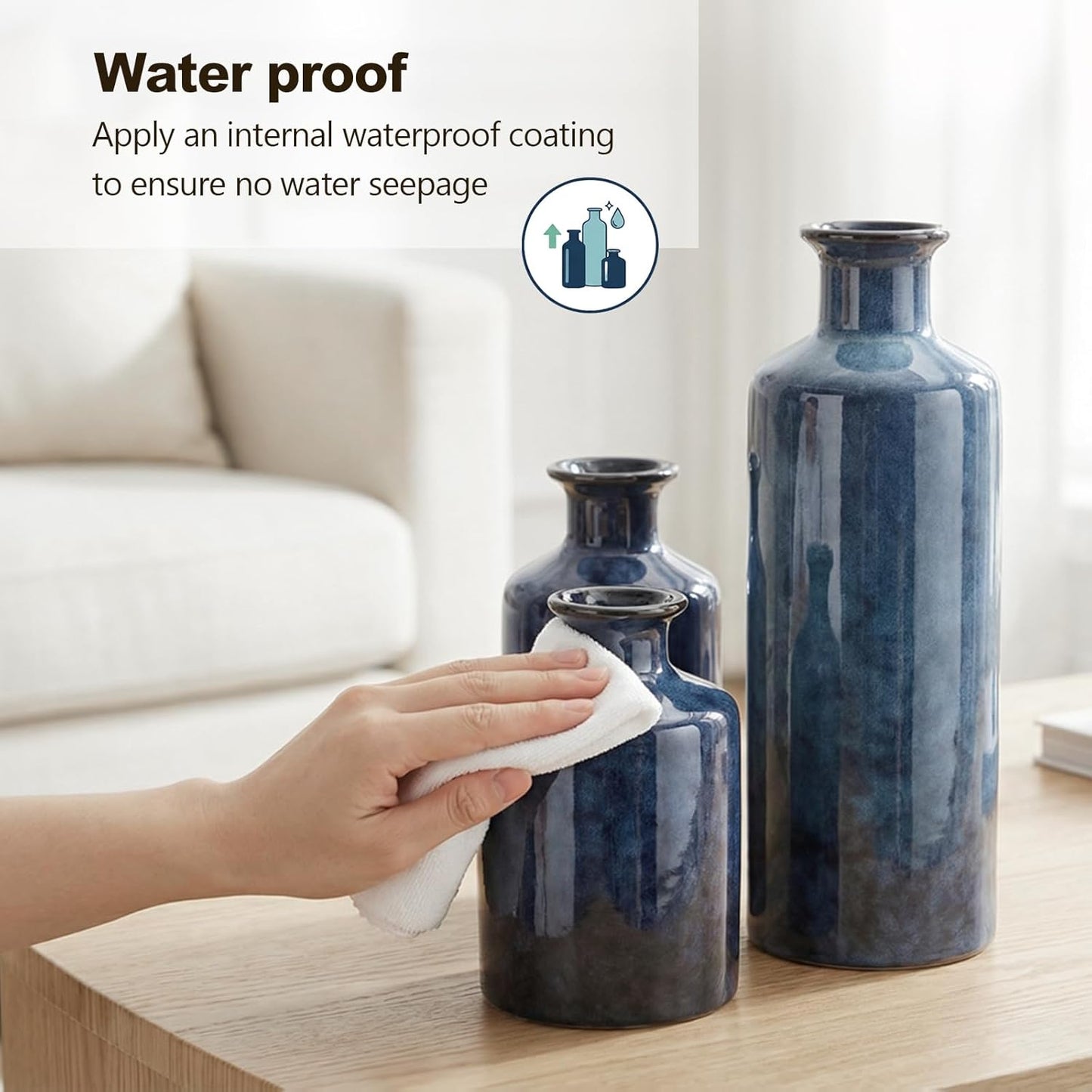 Ceramic Vase Set / Blue