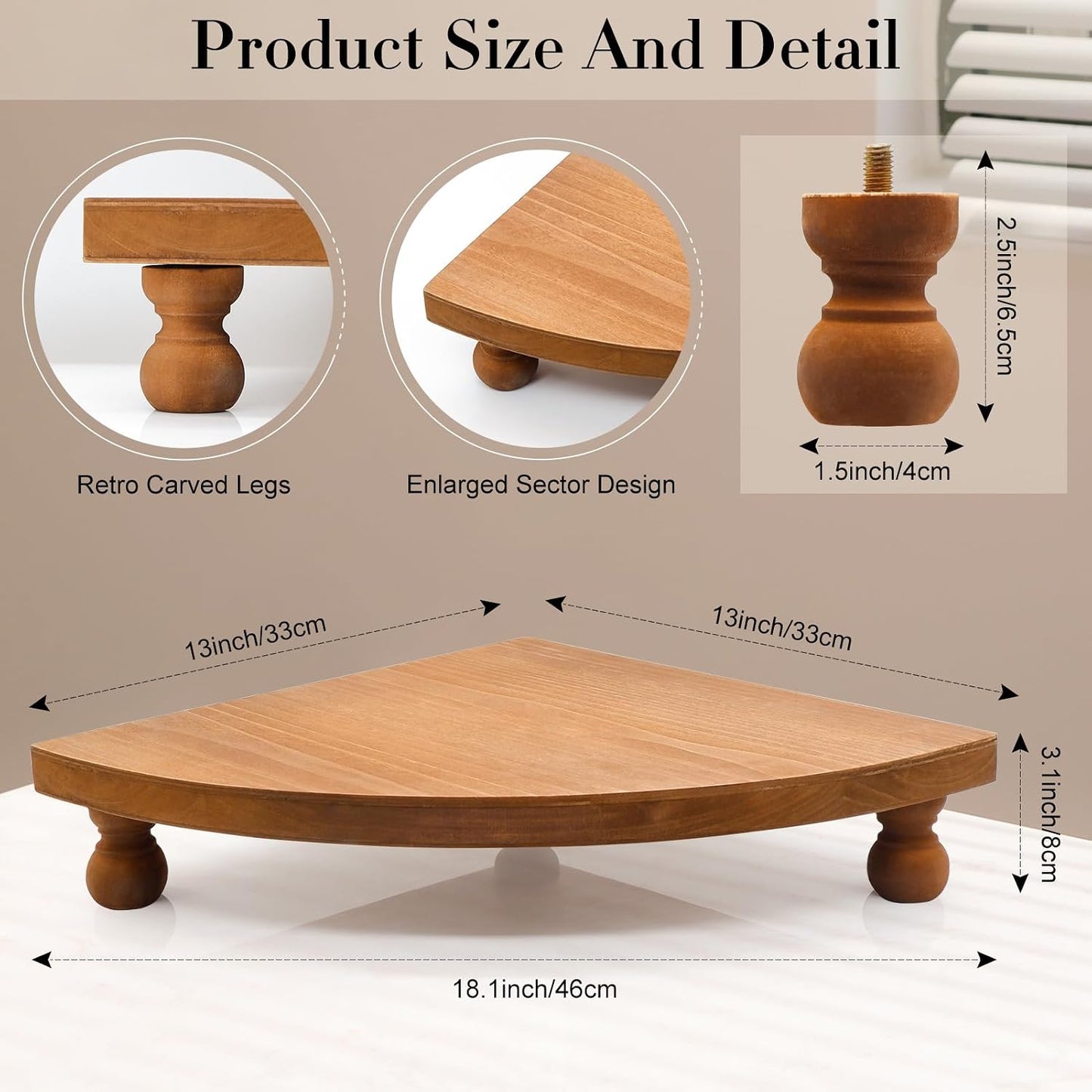 Rustic Pedestal Stand / Wooden