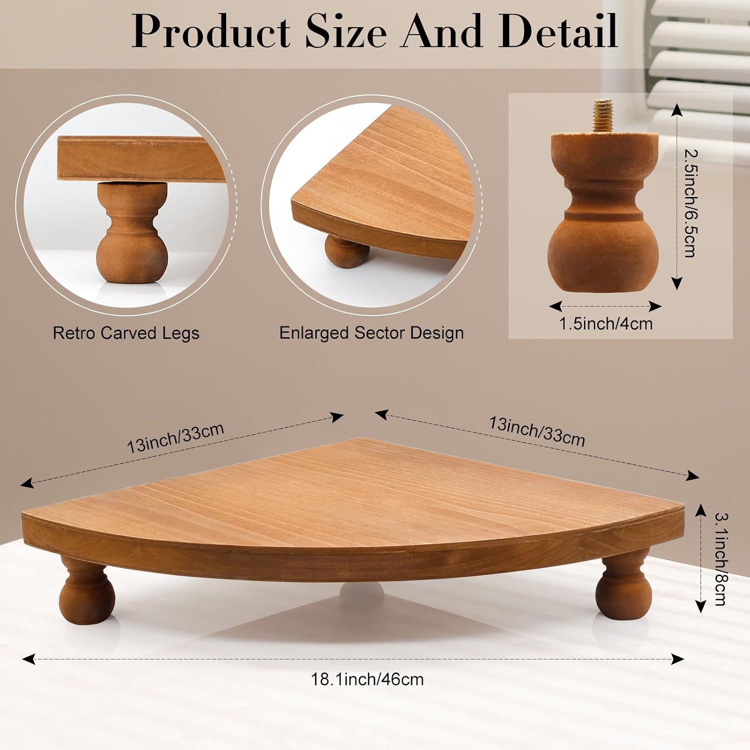 Rustic Pedestal Stand / Wooden