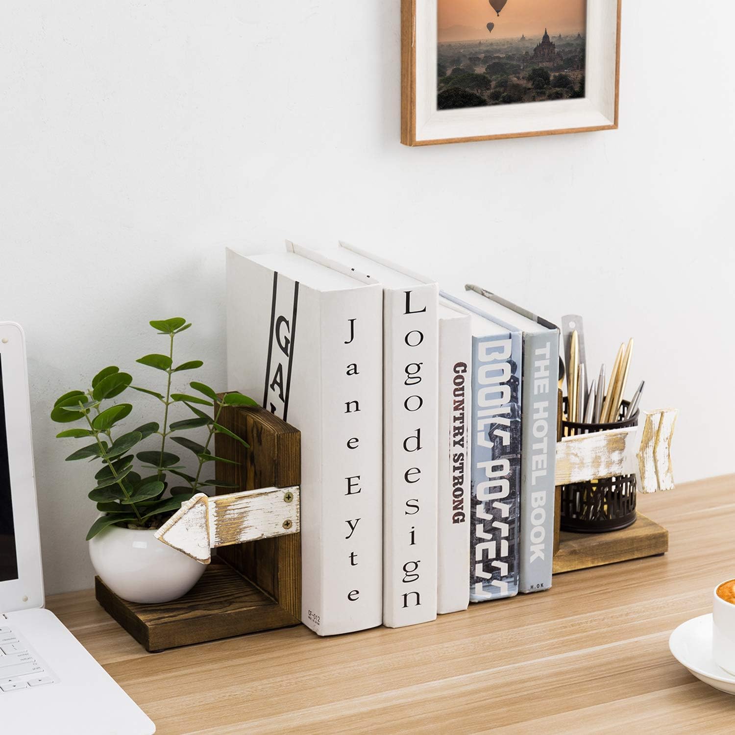 Farmhouse Bookends / Rustic Book Ends Kitchen