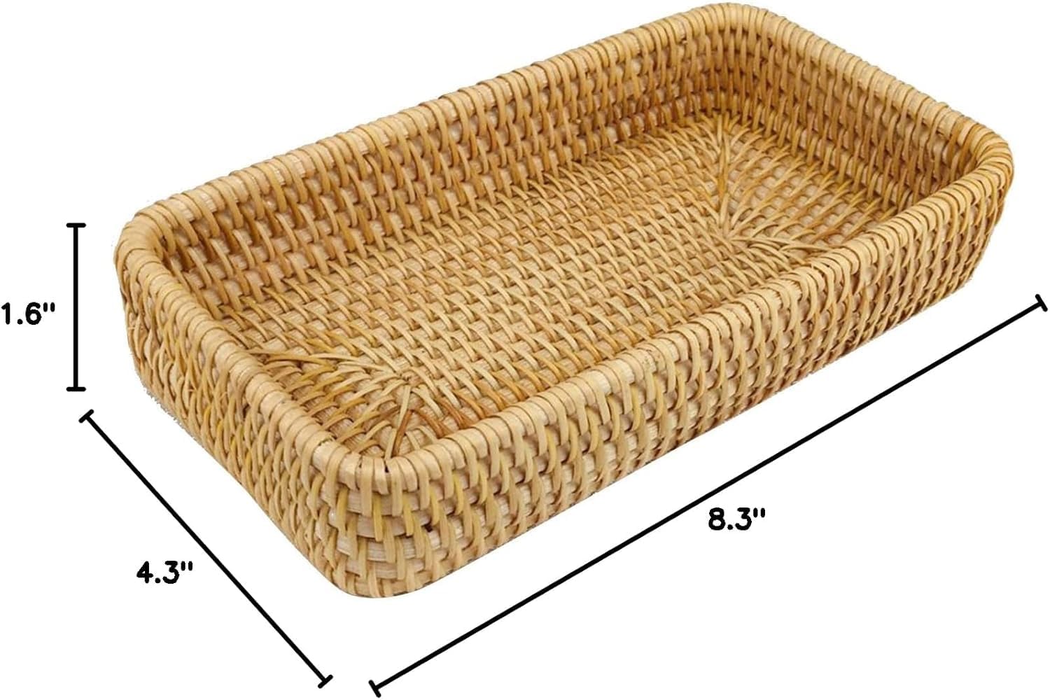 Small Rattan Basket / 8.3 x 4.3 x 1.6