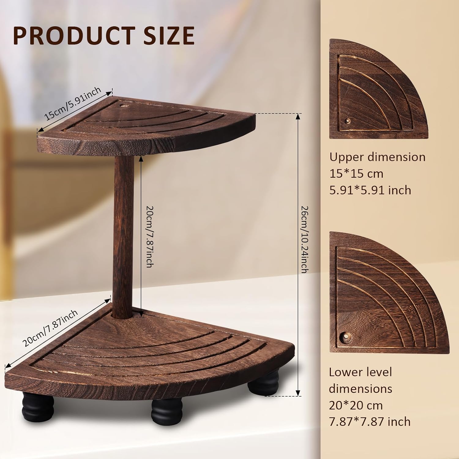 Mini Wooden Display Pedestal Stand