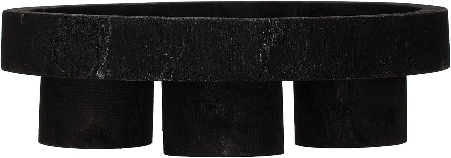 Paulownia Wood Pedestal Tray